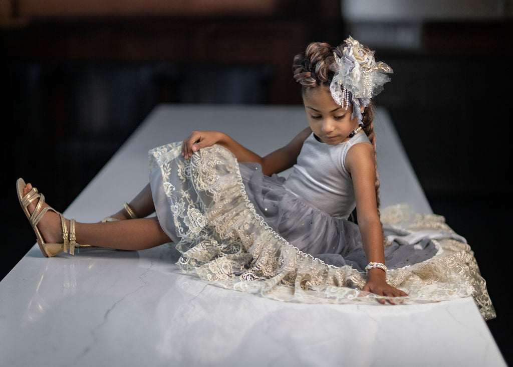 Silver Solstice Hi-Low Dress Maxi - PREORDER