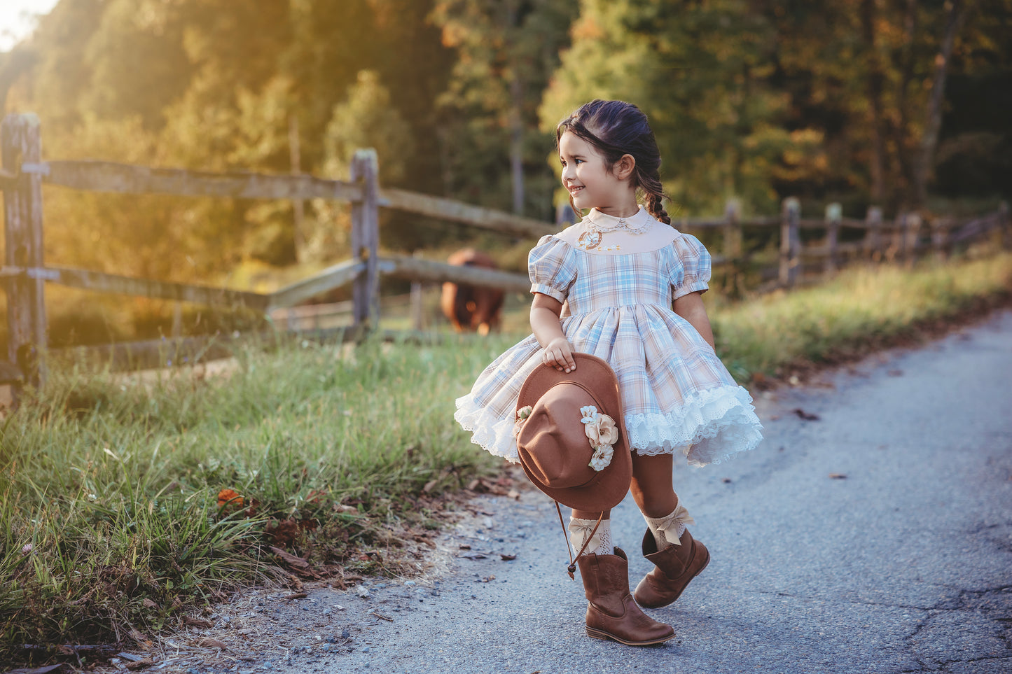 Gentry's Country Chic Vintage Plaid dress and bloomers - READY TO SHIP