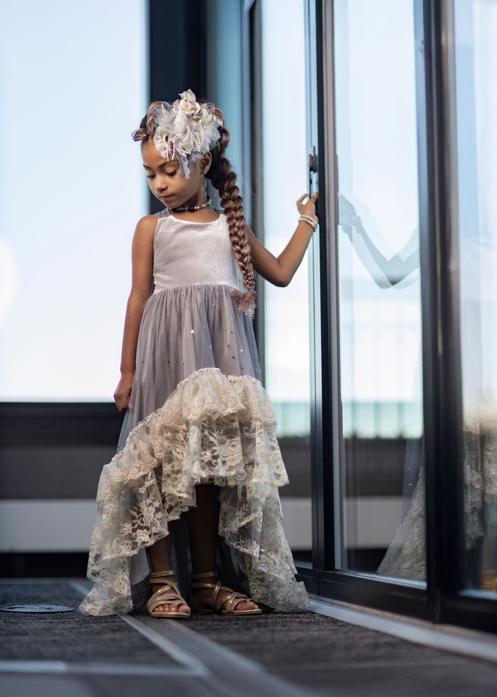 Silver Solstice Hi-Low Dress Maxi - PREORDER