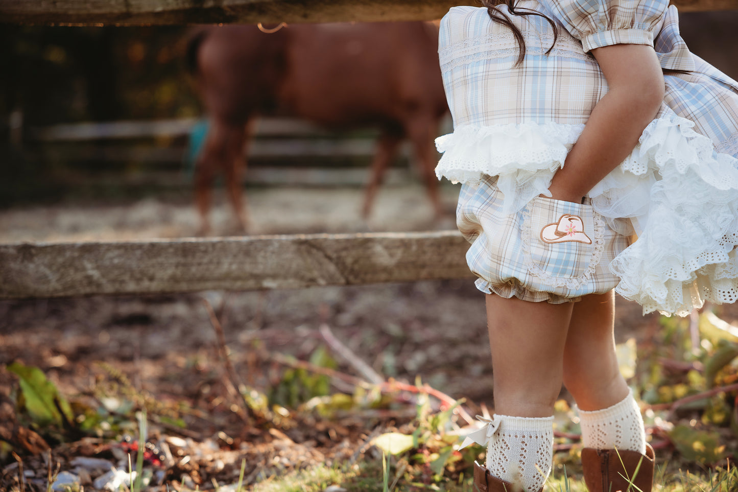 Gentry's Country Chic Vintage Plaid dress and bloomers - READY TO SHIP