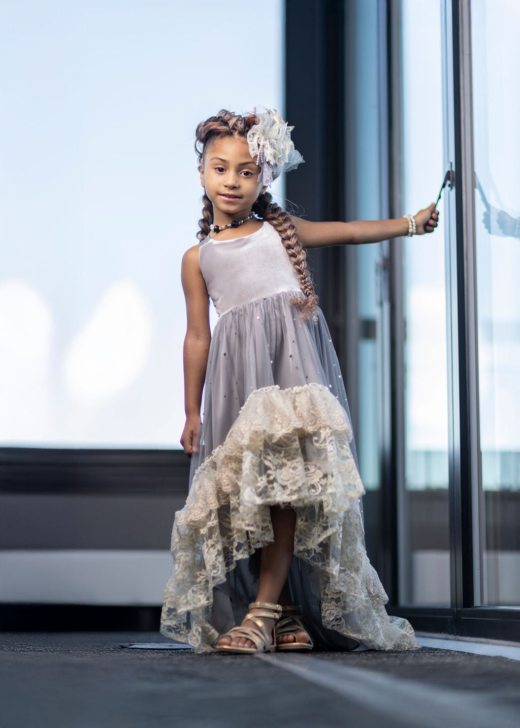 Silver Solstice Hi-Low Dress Maxi - PREORDER