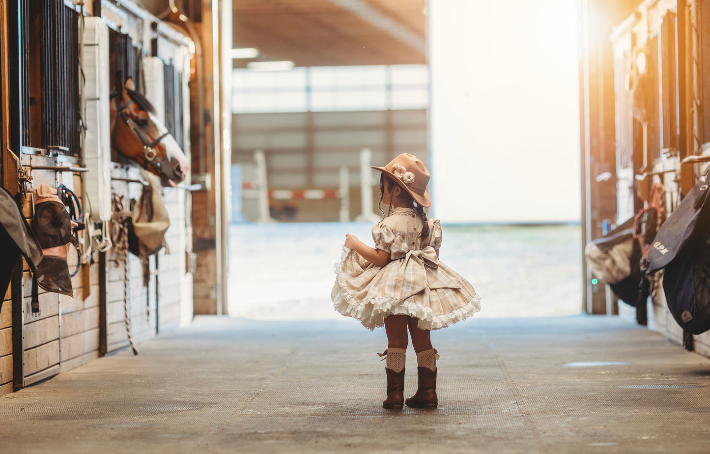 Gentry's Country Chic Vintage Plaid dress and bloomers - READY TO SHIP