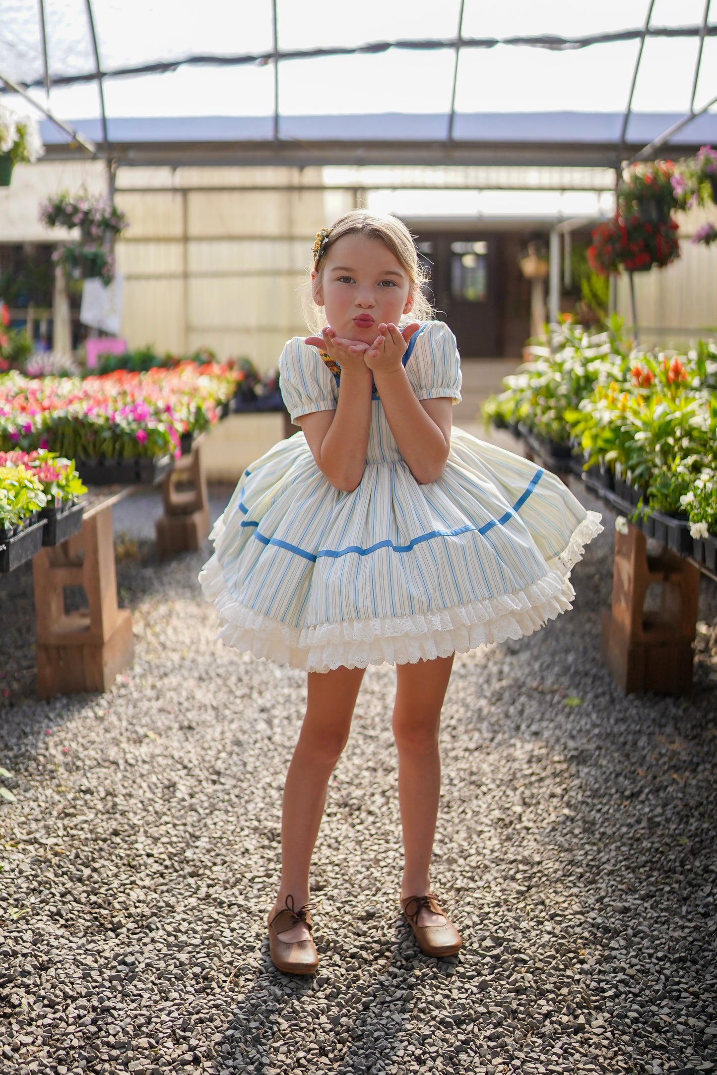 You Are My Sunshine Pettiskirt Dress and Blooms - READY TO SHIP