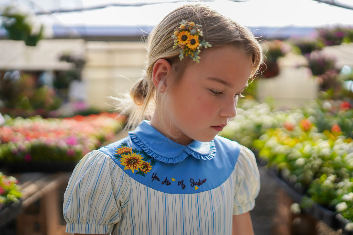 You Are My Sunshine Pettiskirt Dress and Blooms - READY TO SHIP