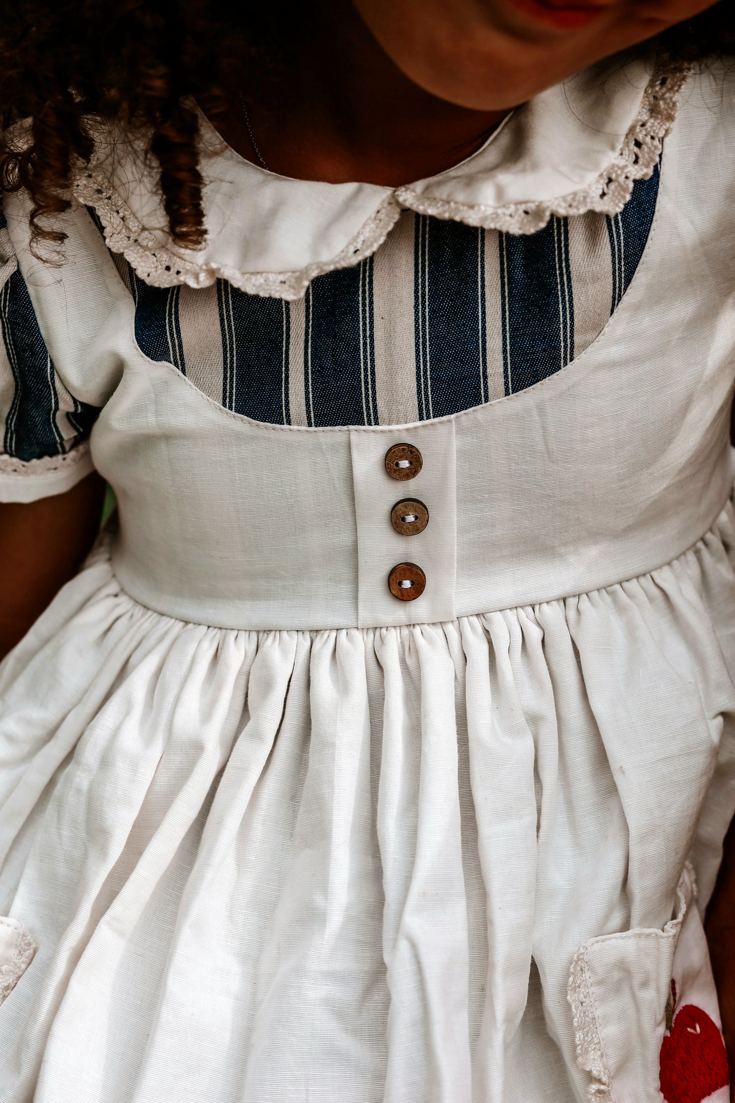 Orchard in Autumn Vintage Pinafore Apron Dress