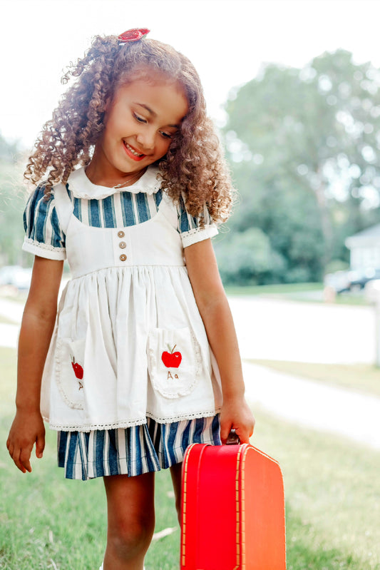 Orchard in Autumn Vintage Pinafore Apron Dress