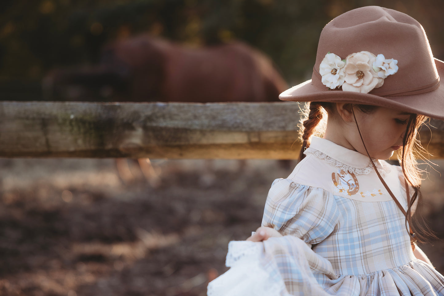 Gentry's Country Chic Vintage Plaid dress and bloomers - READY TO SHIP