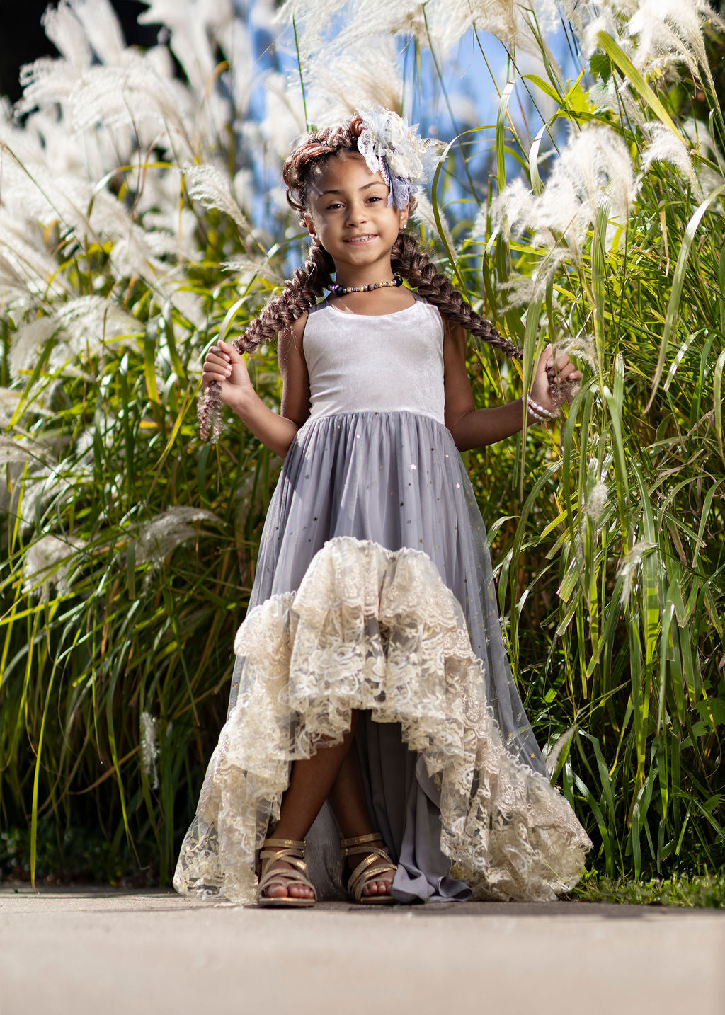 Silver Solstice Hi-Low Dress Maxi - PREORDER