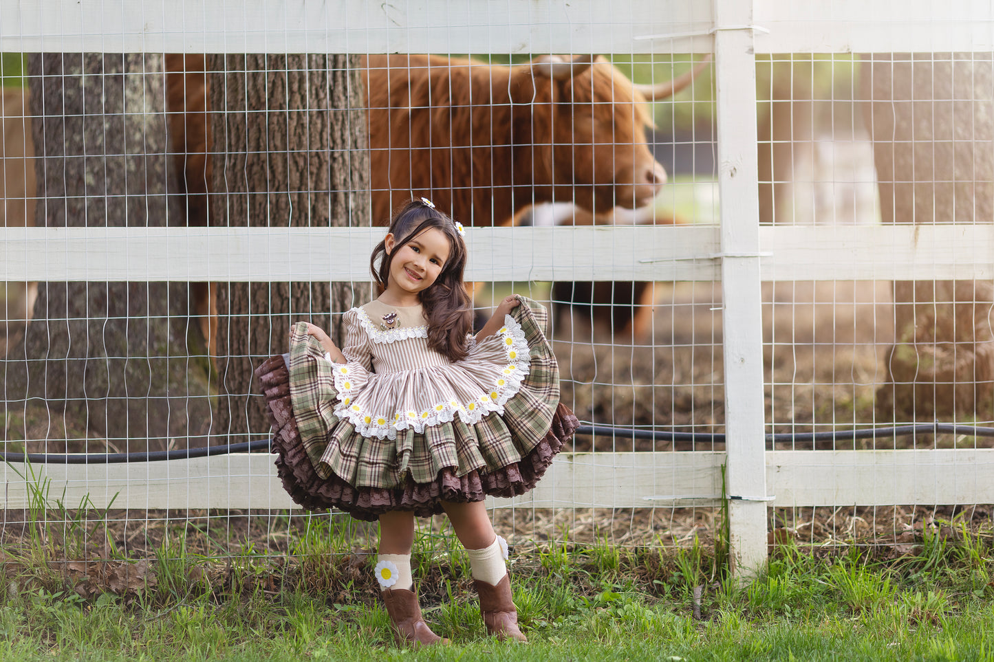 Highland Honey Pettiskirt Dress and Blooms - PREORDER