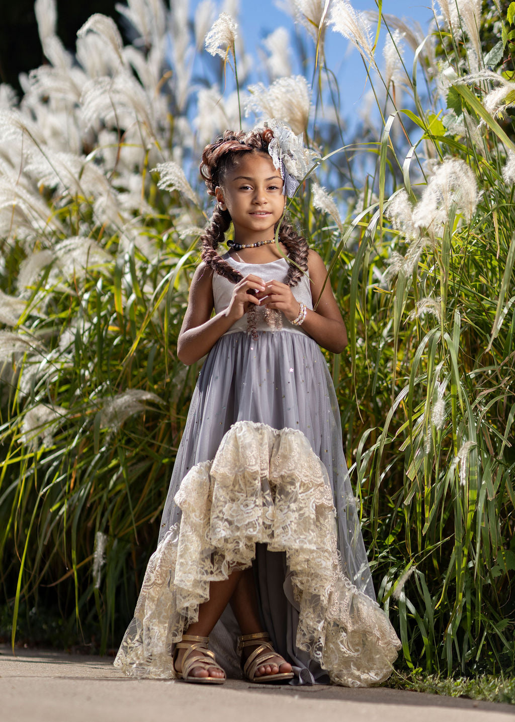 Silver Solstice Hi-Low Dress Maxi - PREORDER