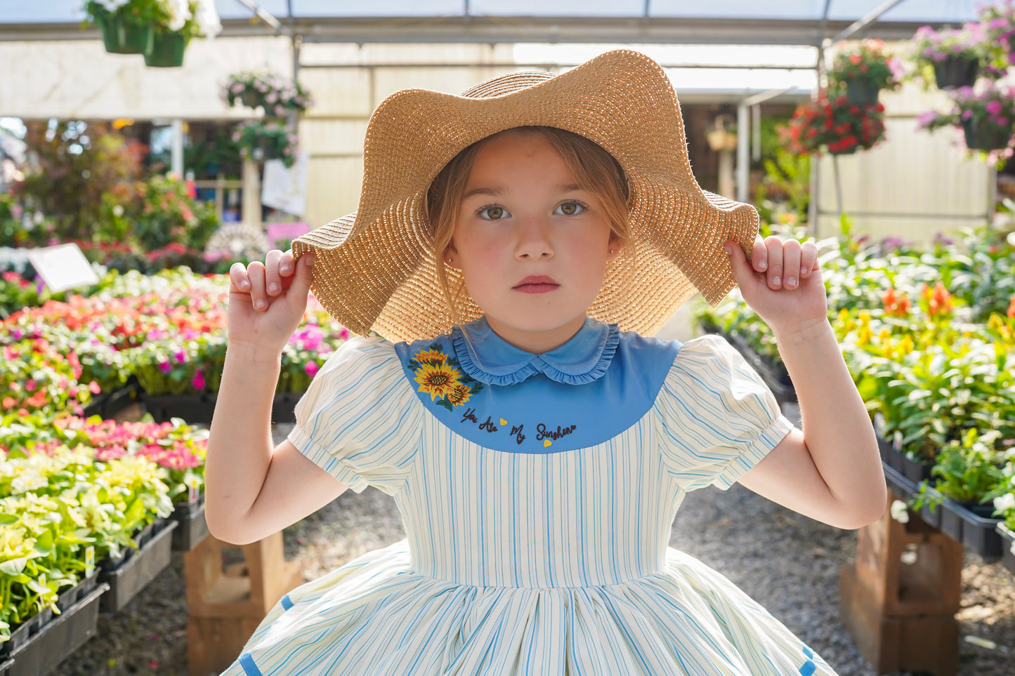 You Are My Sunshine Pettiskirt Dress and Blooms - READY TO SHIP