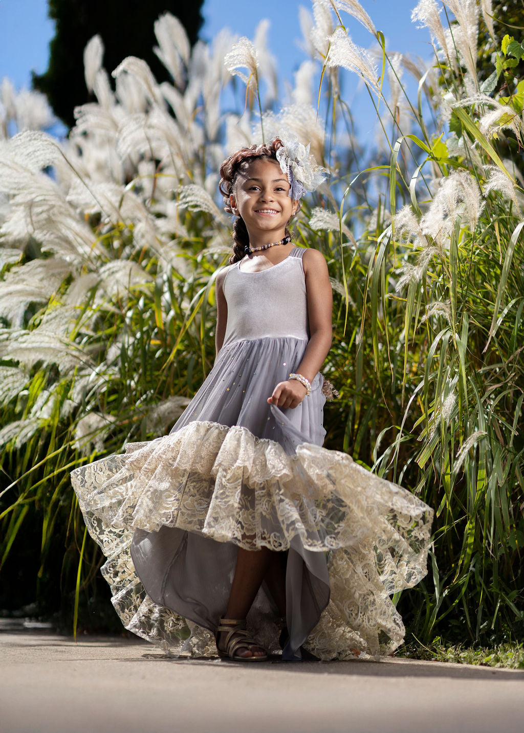 Silver Solstice Hi-Low Dress Maxi - PREORDER