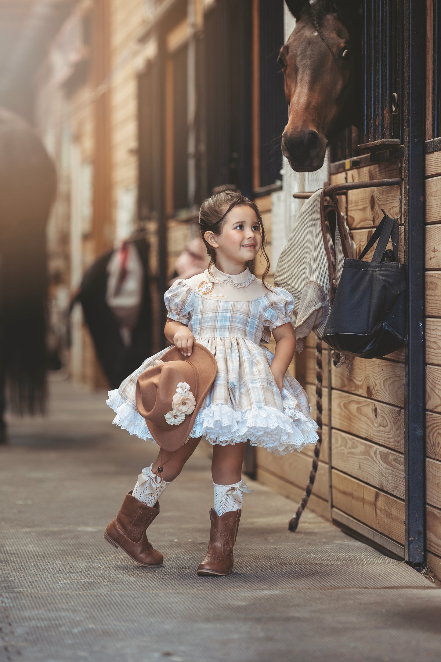 Gentry's Country Chic Vintage Plaid dress and bloomers - READY TO SHIP