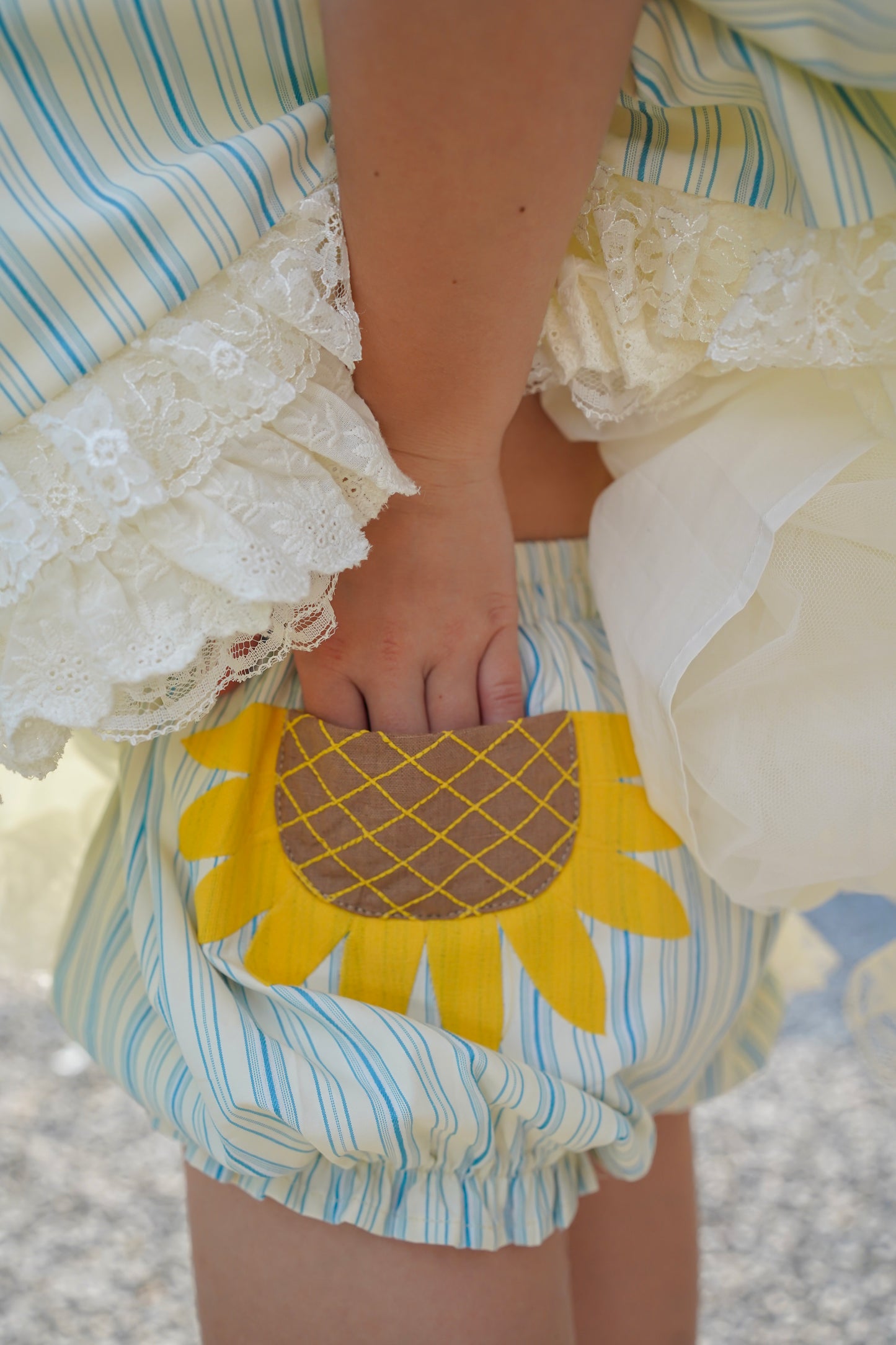 You Are My Sunshine Pettiskirt Dress and Blooms - READY TO SHIP
