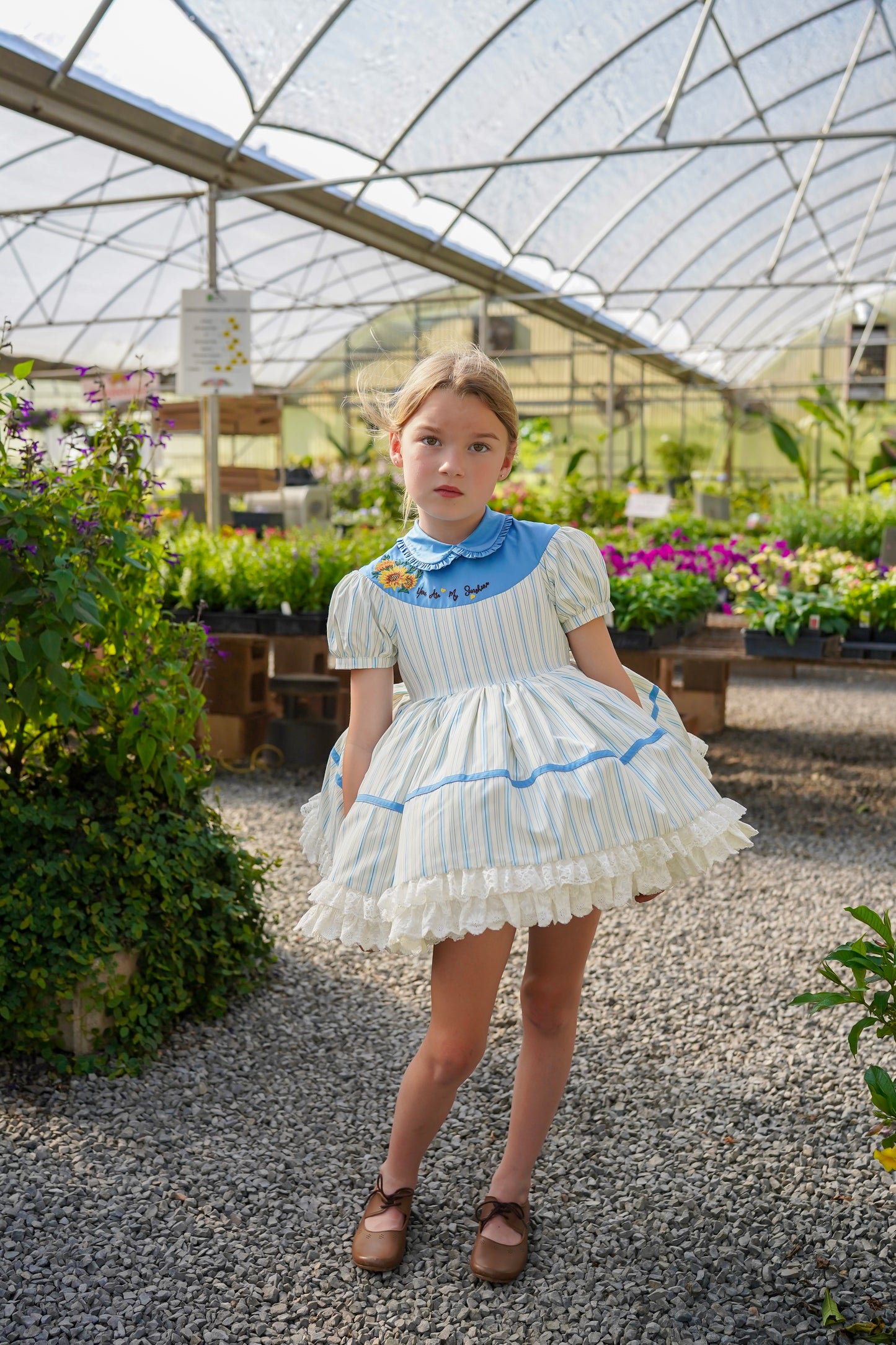 You Are My Sunshine Pettiskirt Dress and Blooms - READY TO SHIP