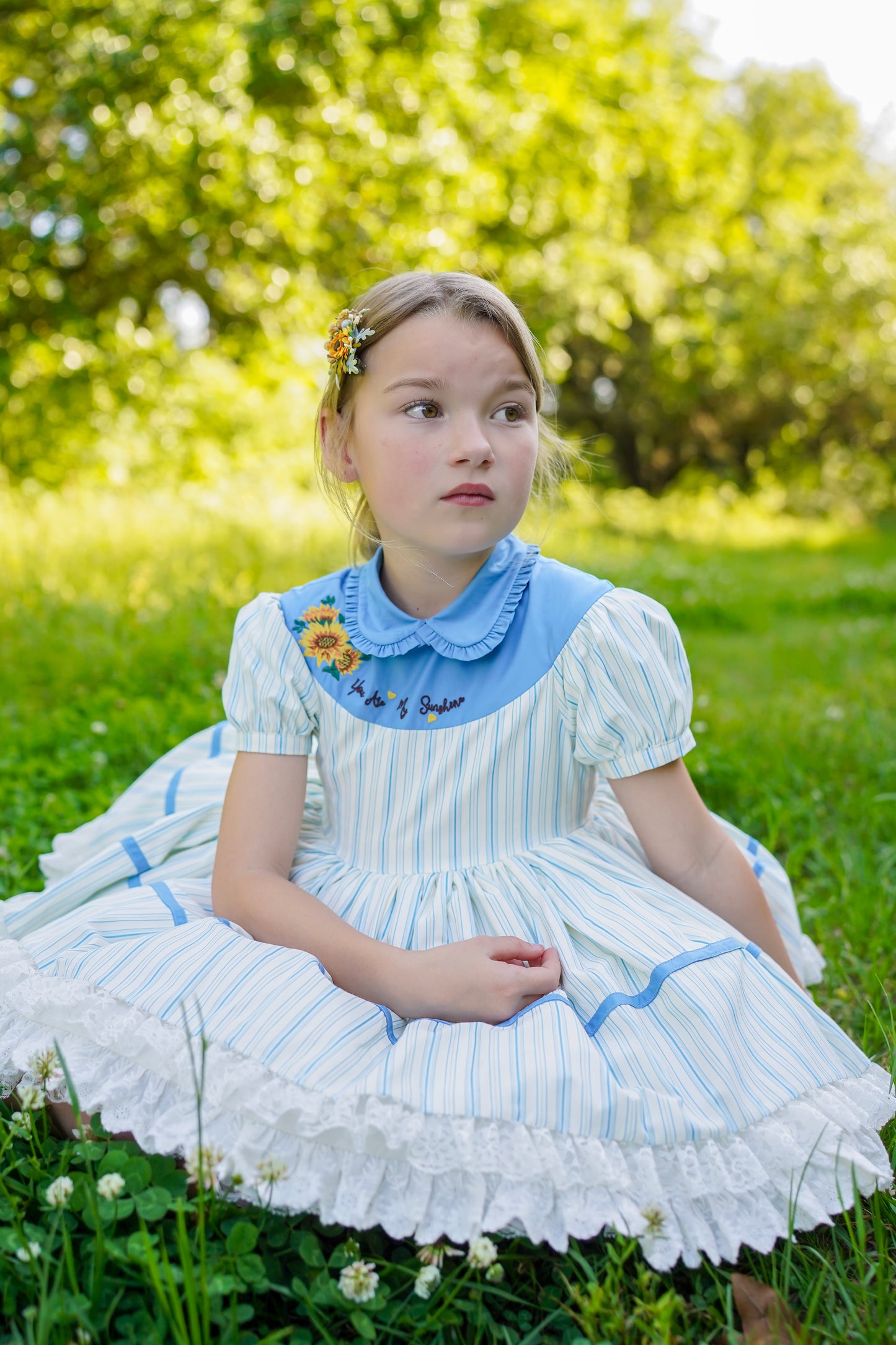 You Are My Sunshine Pettiskirt Dress and Blooms - READY TO SHIP