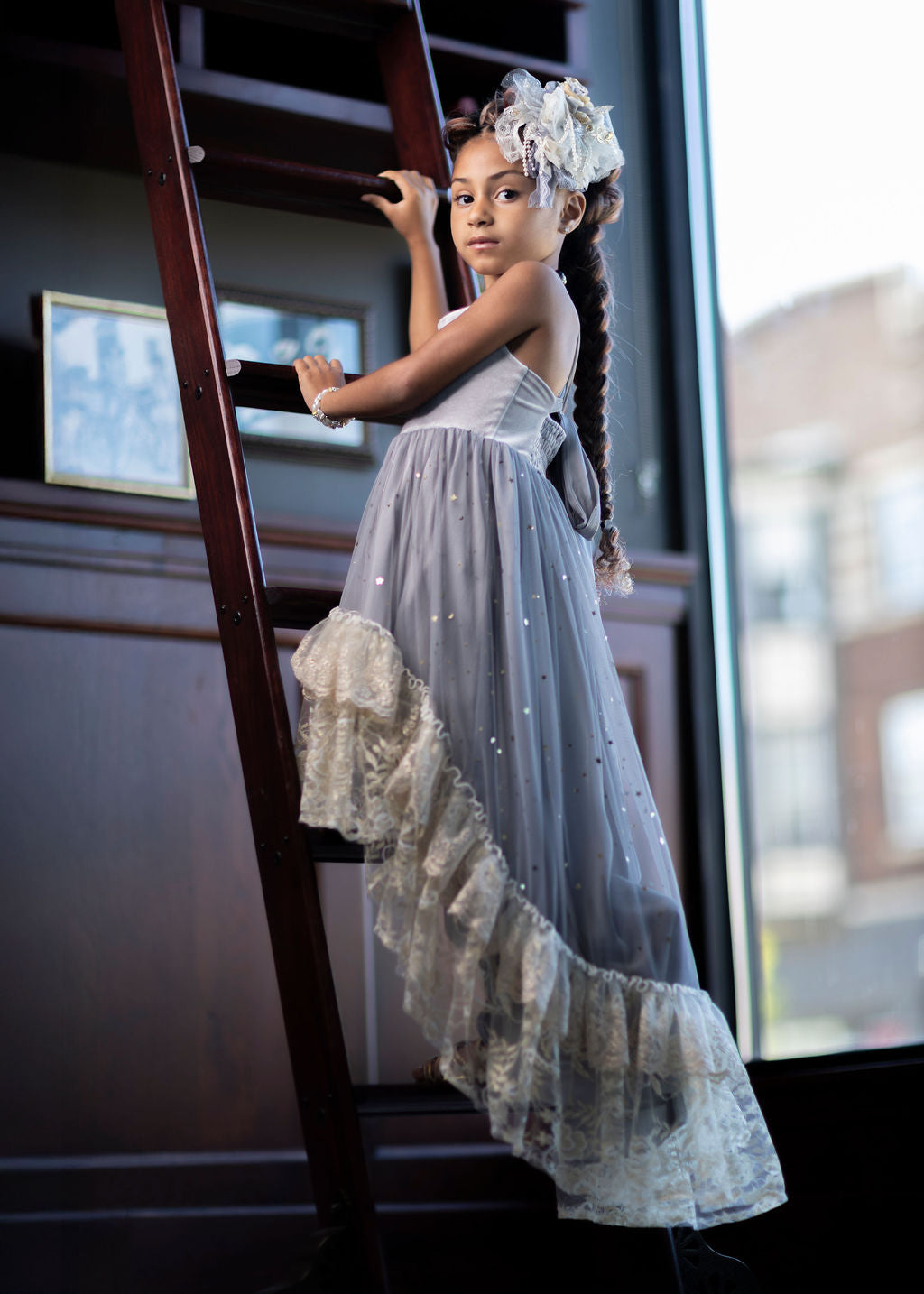 Silver Solstice Hi-Low Dress Maxi - PREORDER