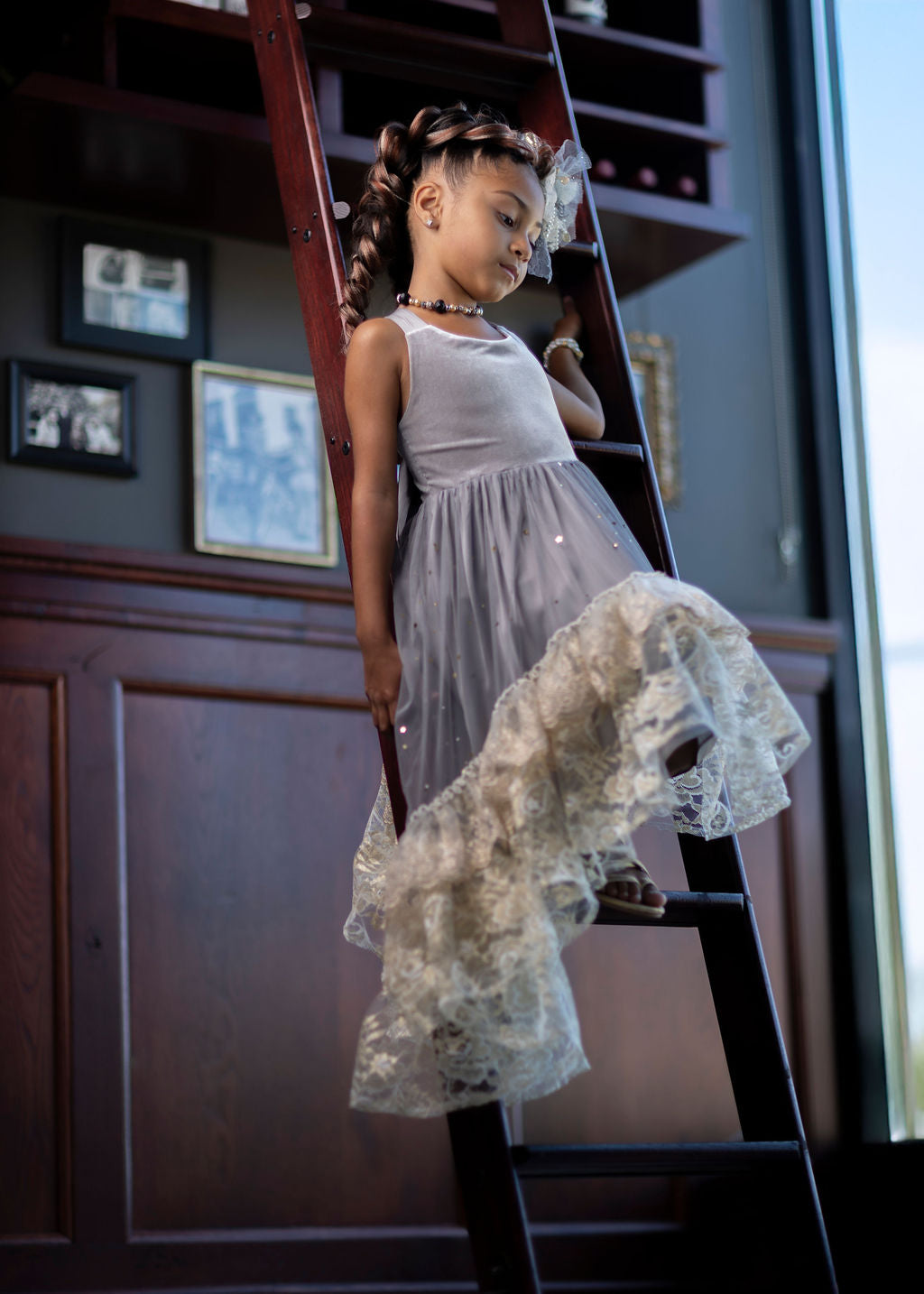 Silver Solstice Hi-Low Dress Maxi - PREORDER