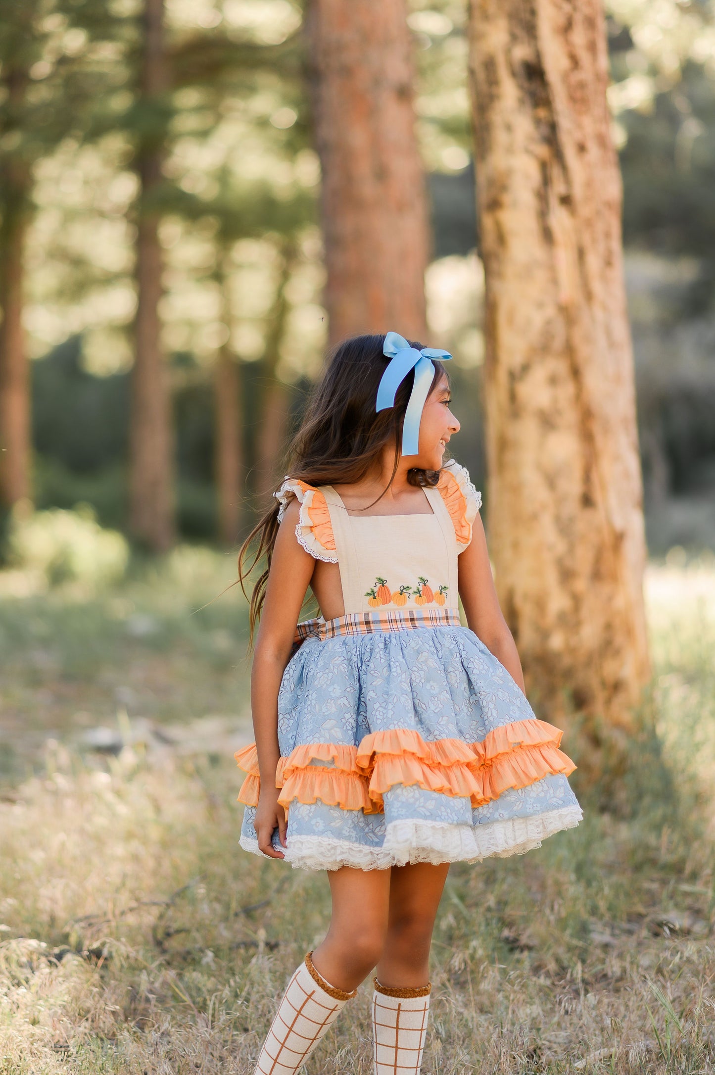 Rosie's Autumn Aestetic vintage lace petiskirt dress - READY TO SHIP