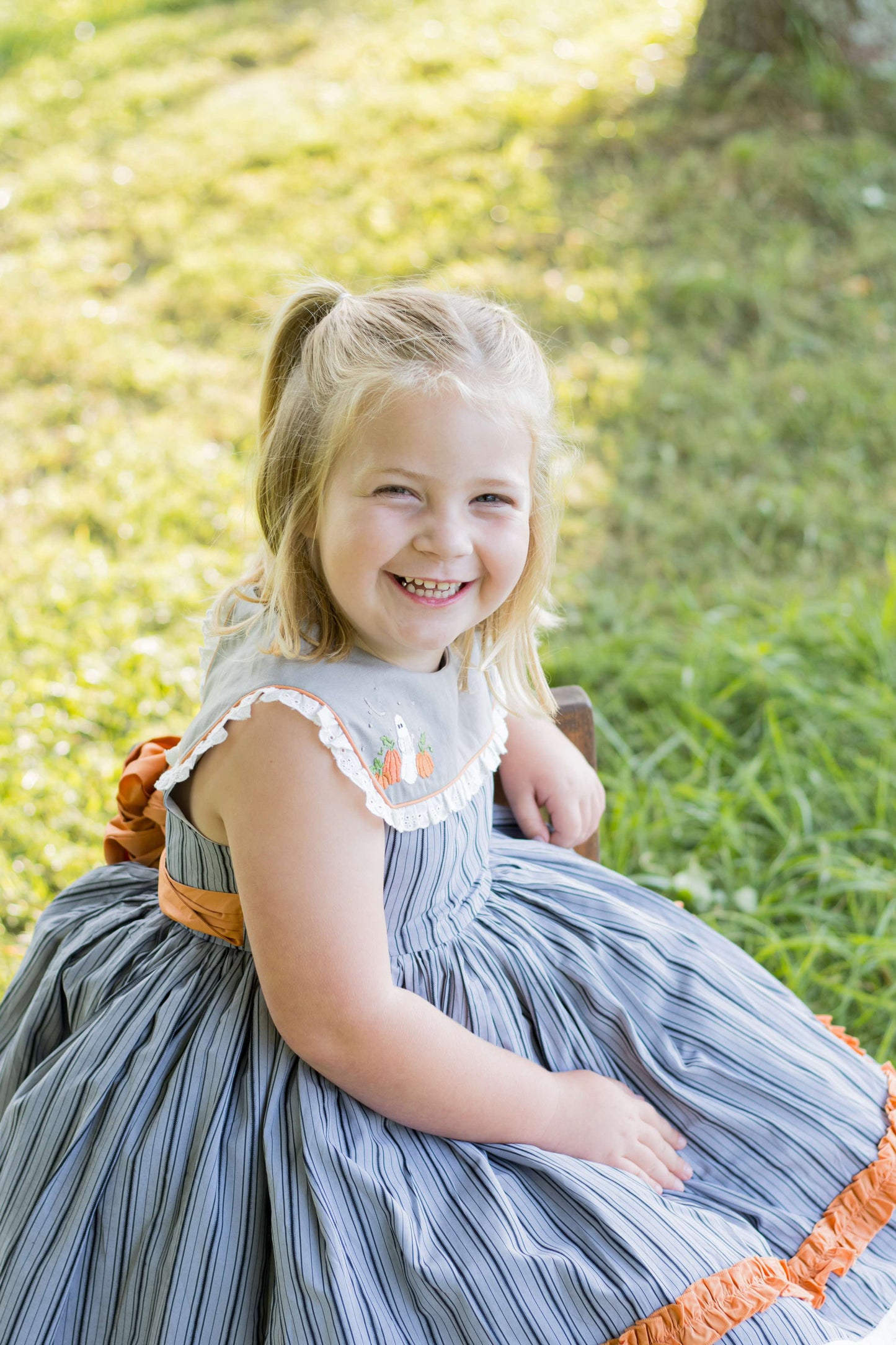 Olivia's Eerie-sistible October Pettiskirt dress and blooms-READY TO SHIP