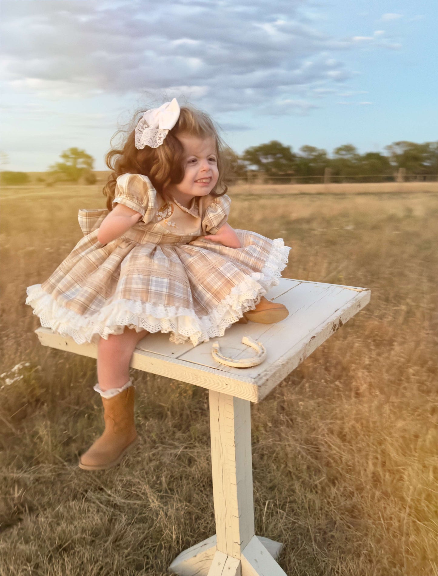 Gentry's Country Chic Vintage Plaid dress and bloomers - READY TO SHIP