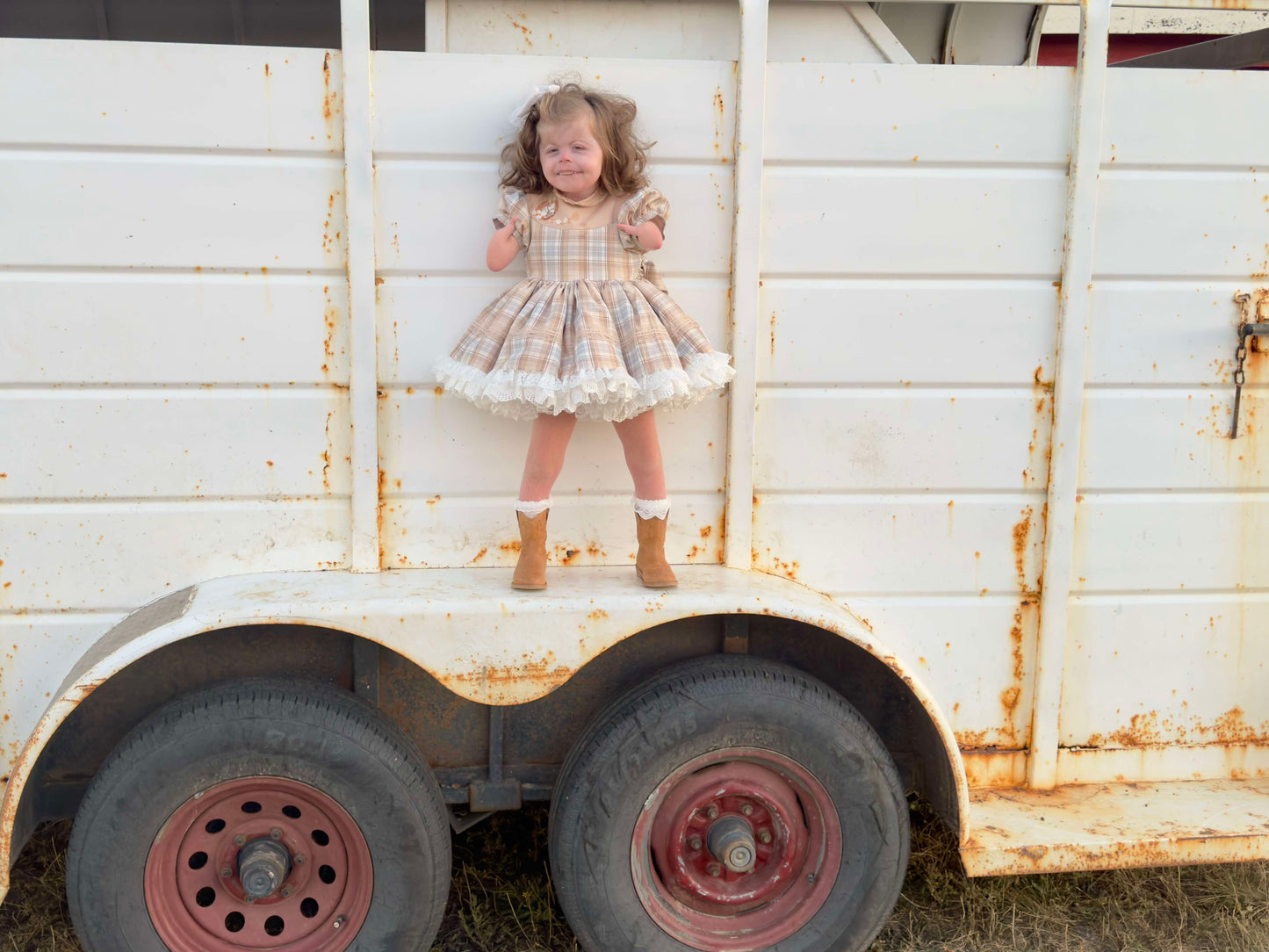 Gentry's Country Chic Vintage Plaid dress and bloomers - READY TO SHIP