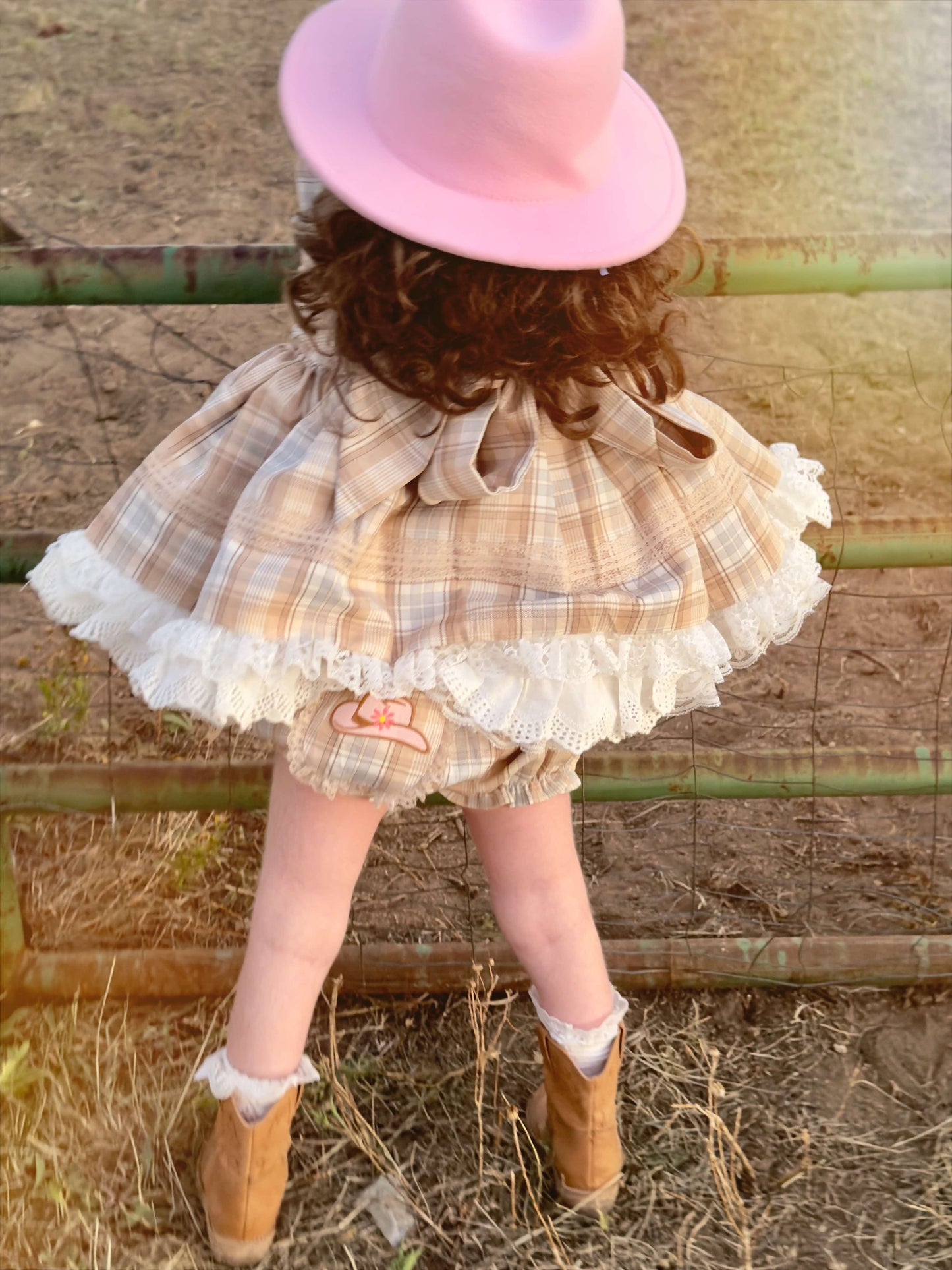 Gentry's Country Chic Vintage Plaid dress and bloomers - READY TO SHIP