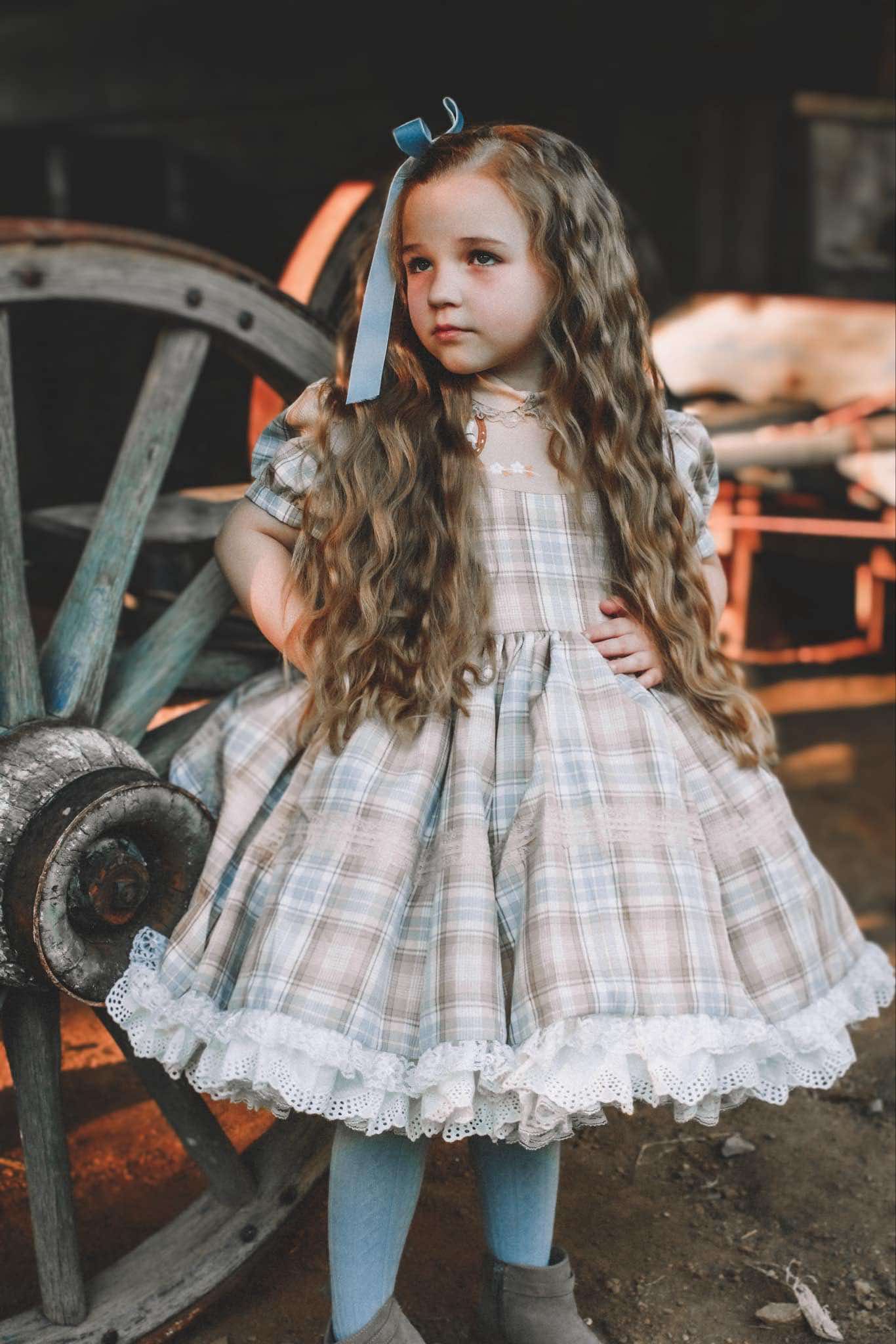 Gentry's Country Chic Vintage Plaid dress and bloomers - READY TO SHIP