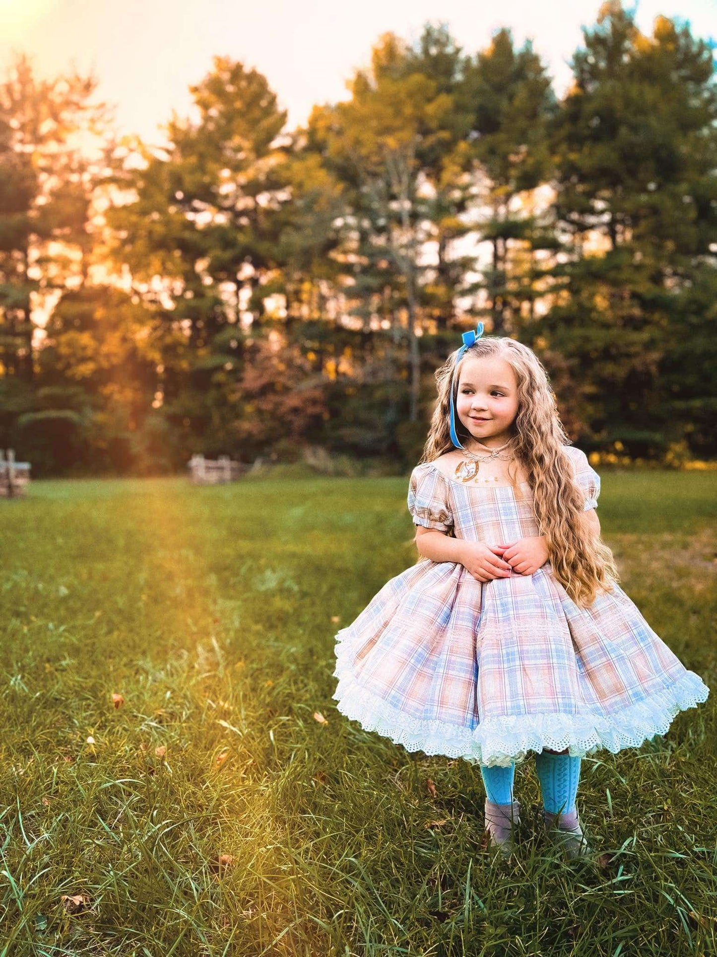 Gentry's Country Chic Vintage Plaid dress and bloomers - READY TO SHIP