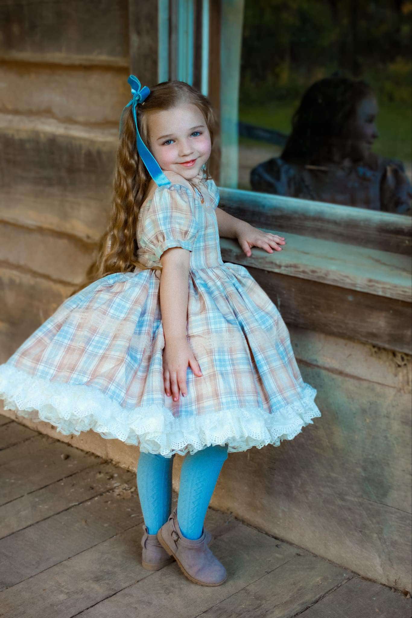 Gentry's Country Chic Vintage Plaid dress and bloomers - READY TO SHIP