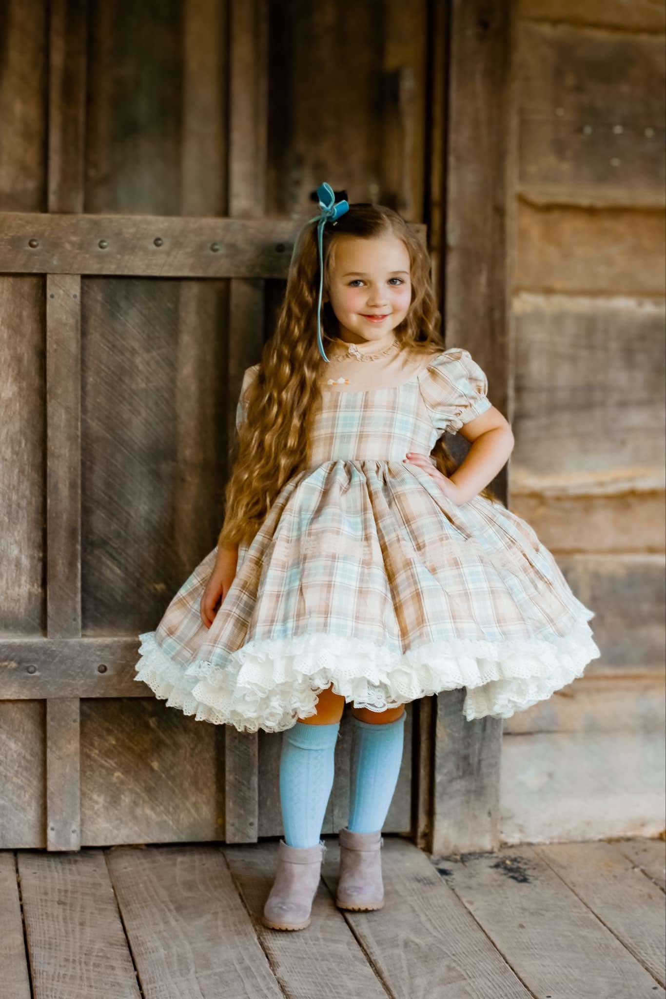 Gentry's Country Chic Vintage Plaid dress and bloomers - READY TO SHIP
