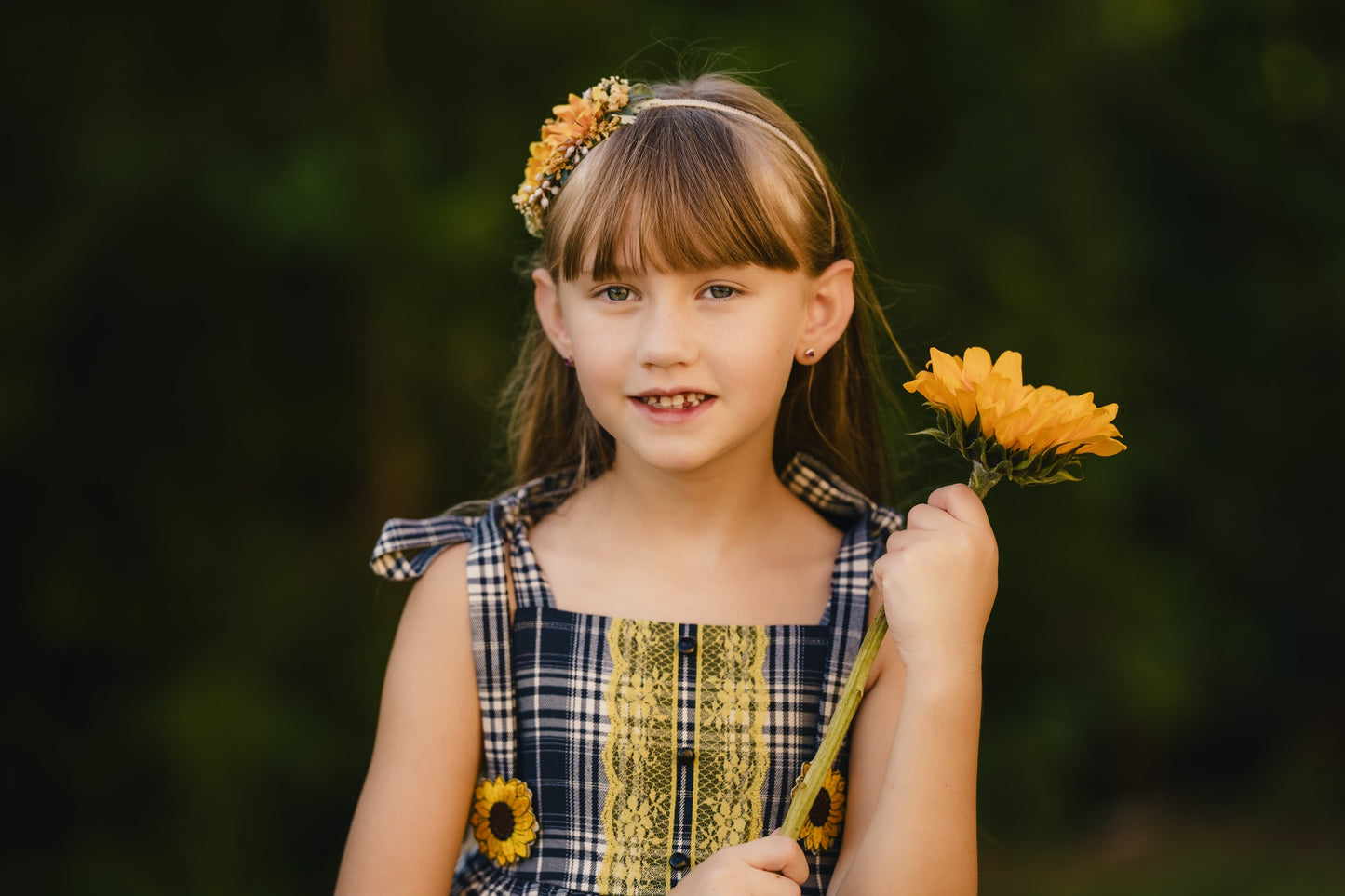 Petals and Plaid Pettiskirt dress