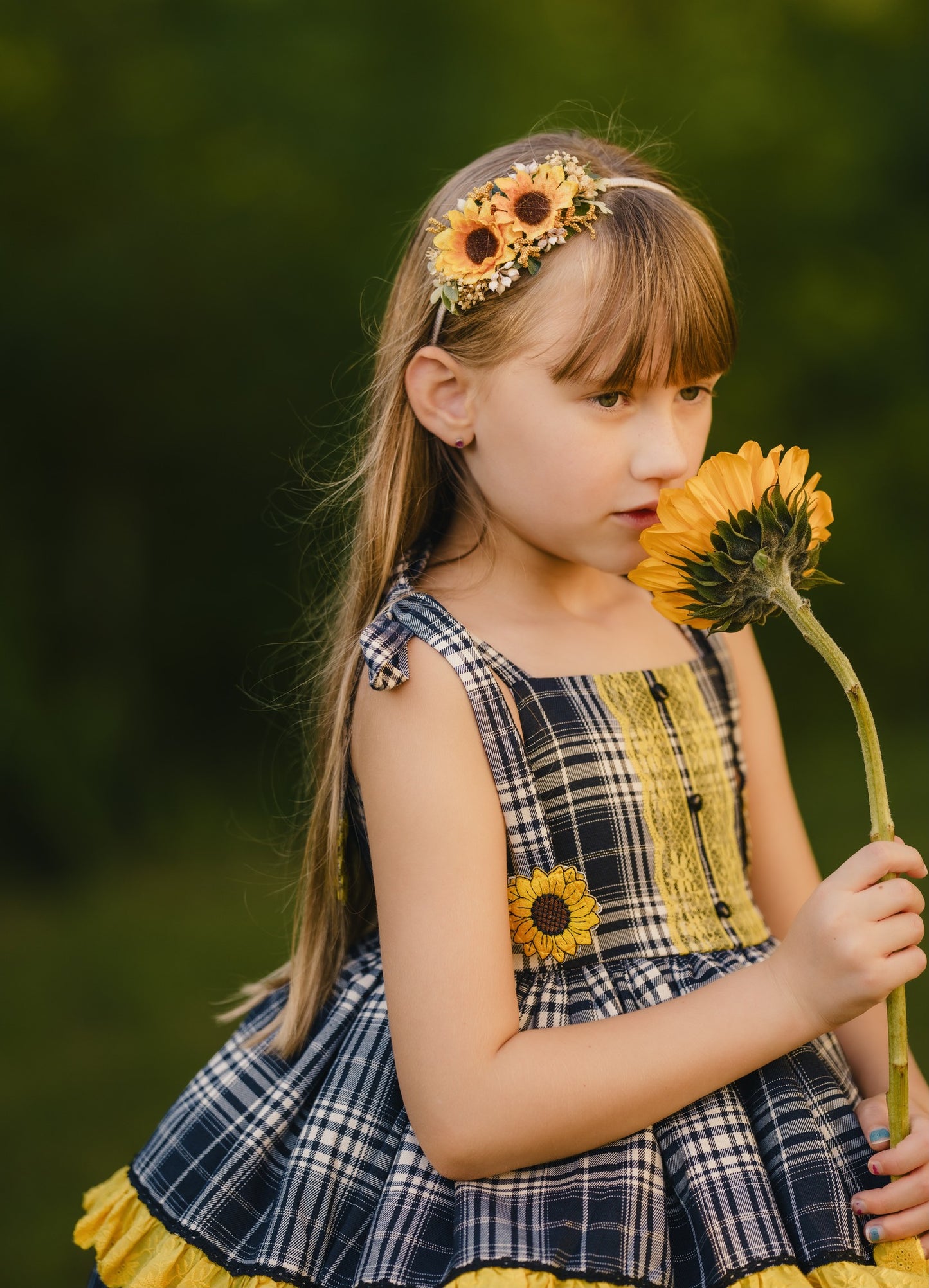 Petals and Plaid Pettiskirt dress