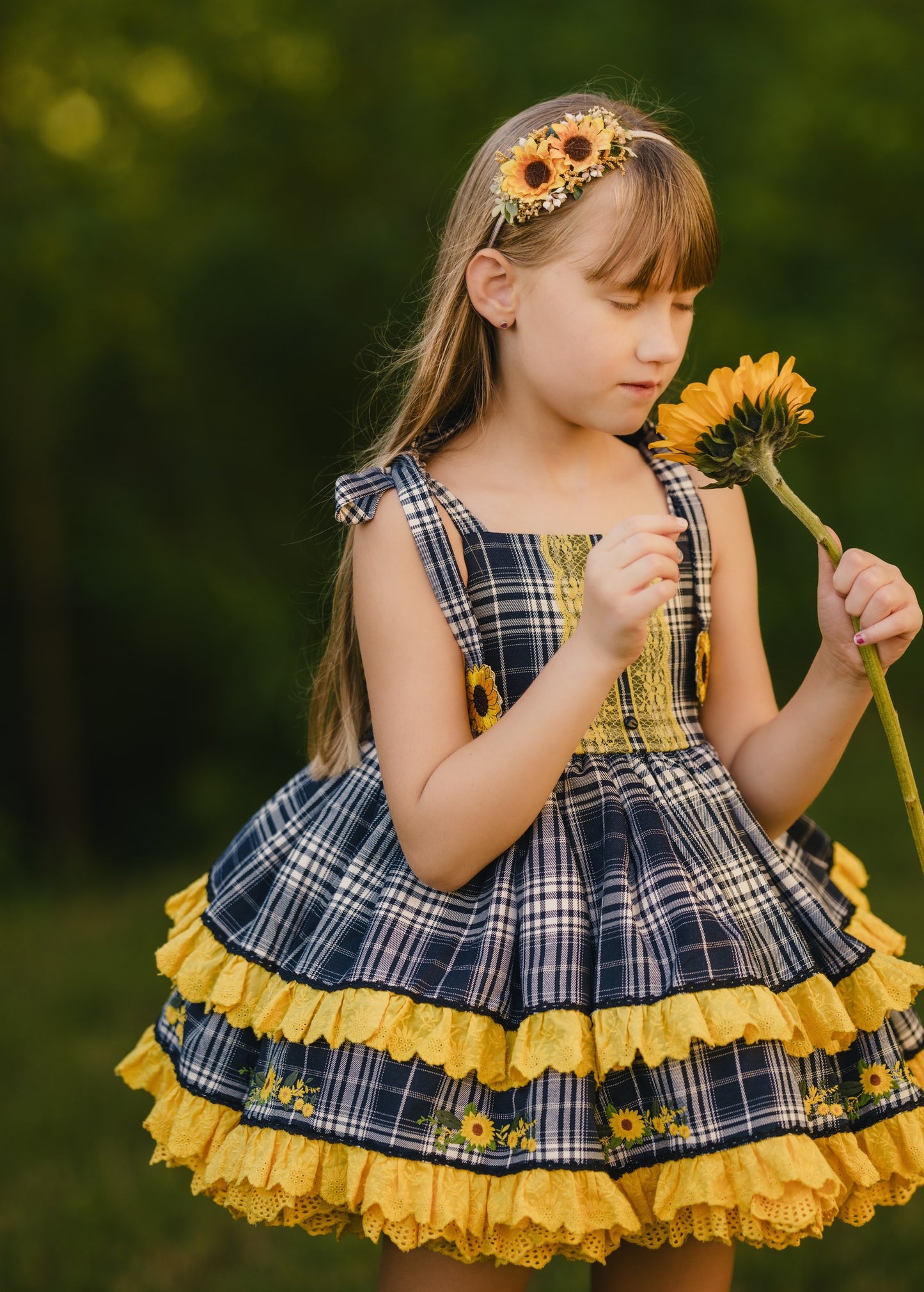 Petals and Plaid Pettiskirt dress