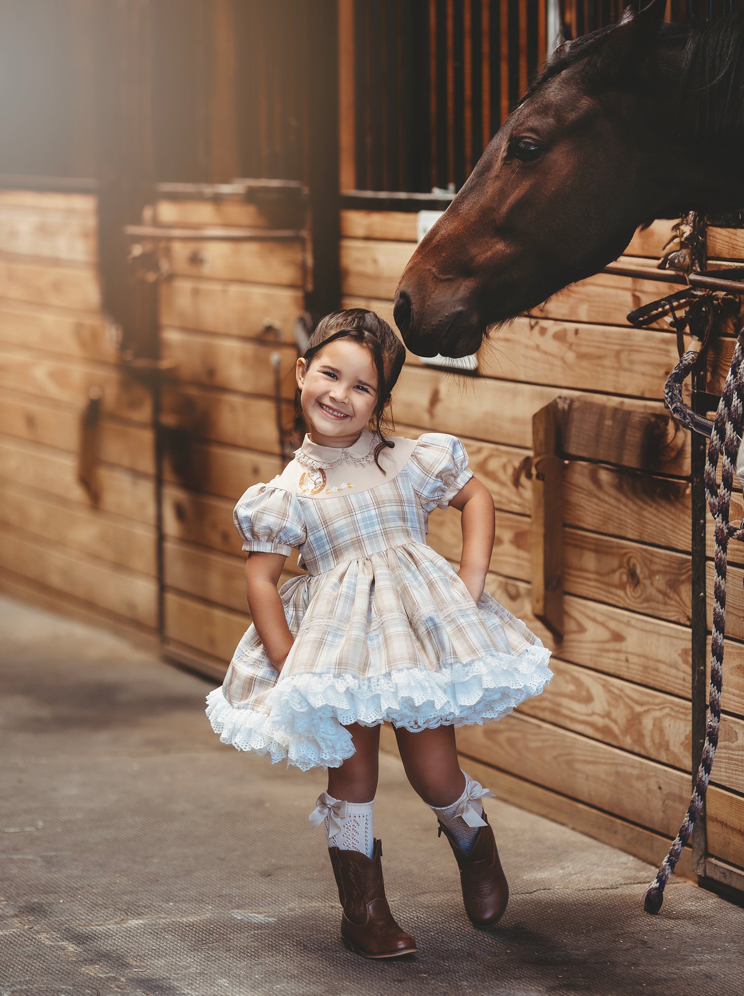 Gentry's Country Chic Vintage Plaid dress and bloomers - READY TO SHIP