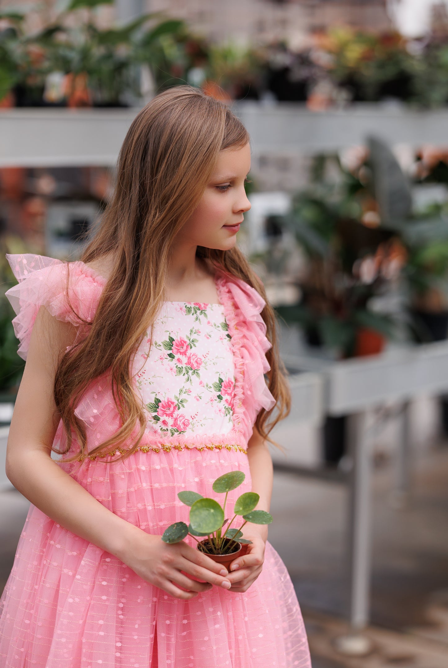 Millie's Cottage Rose Tulle Dress-READY TO SHIP