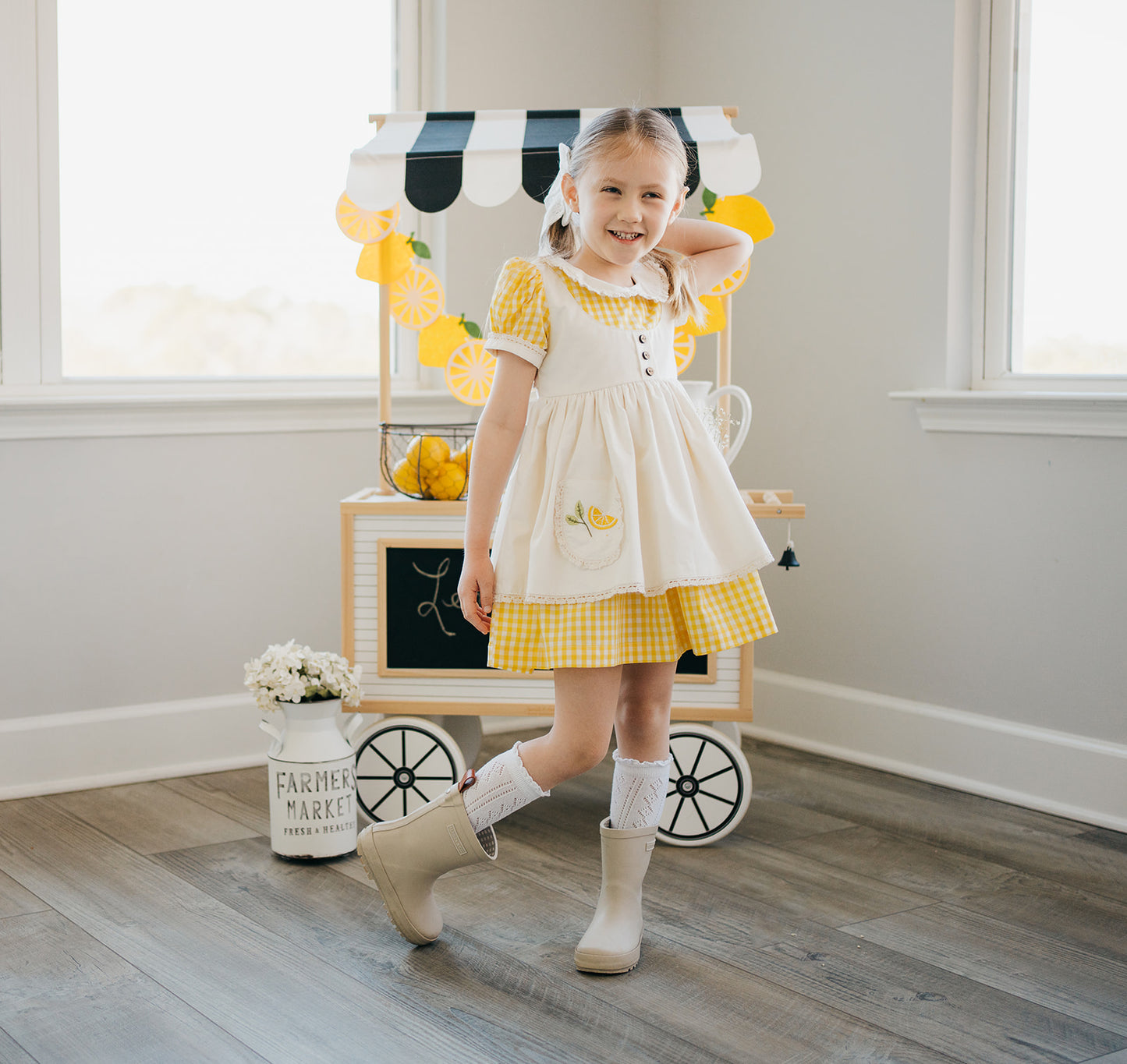 Simply Zestful Lemon Dress - Ready to Ship