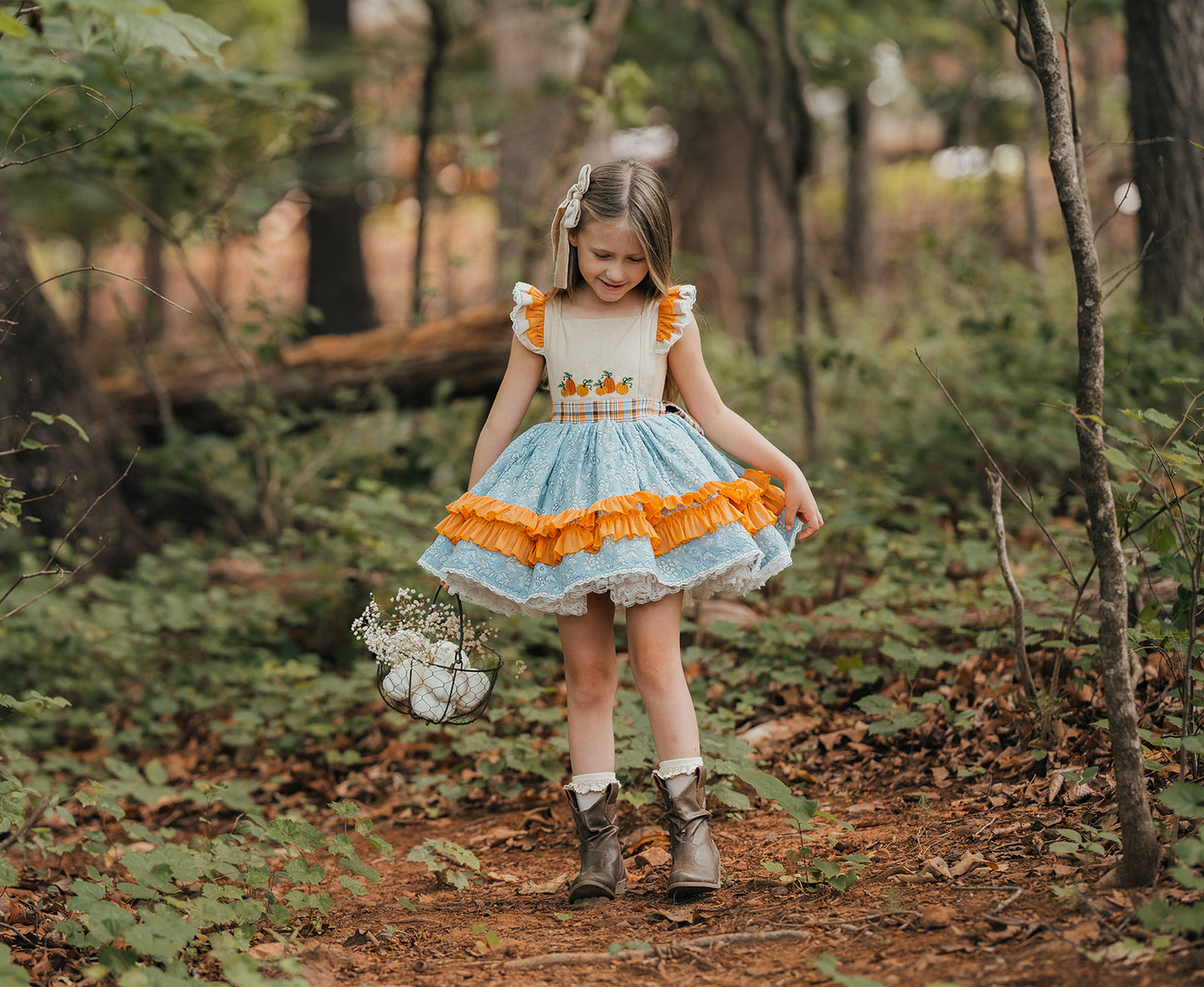 Rosie's Autumn Aestetic vintage lace petiskirt dress - READY TO SHIP