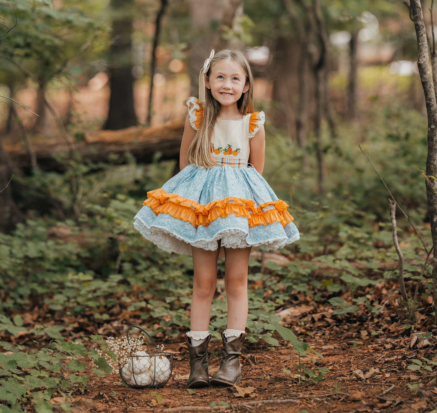 Rosie's Autumn Aestetic vintage lace petiskirt dress - READY TO SHIP