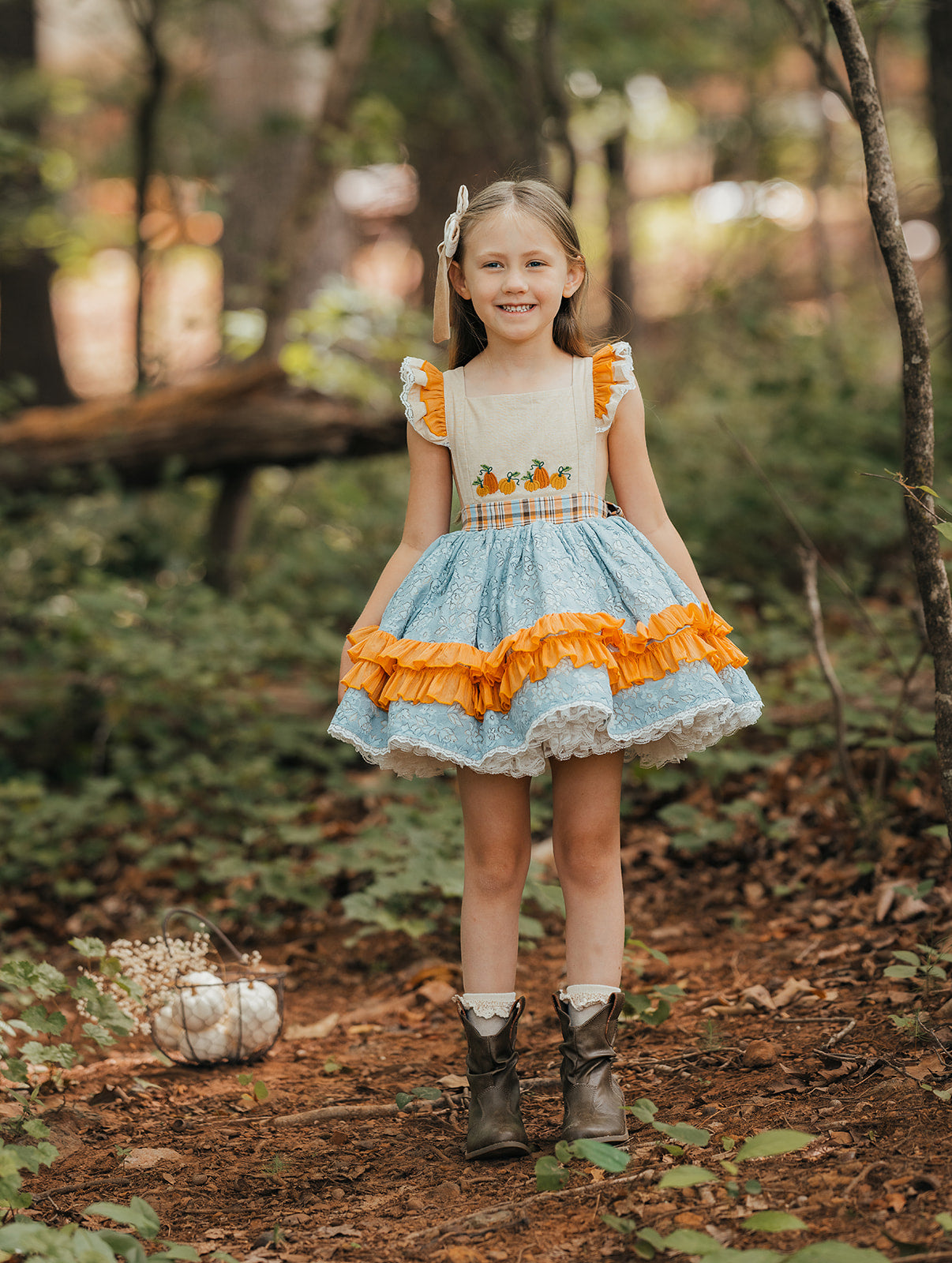 Rosie's Autumn Aestetic vintage lace petiskirt dress - READY TO SHIP