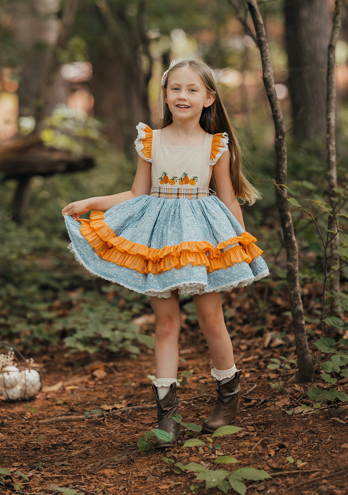 Rosie's Autumn Aestetic vintage lace petiskirt dress - READY TO SHIP