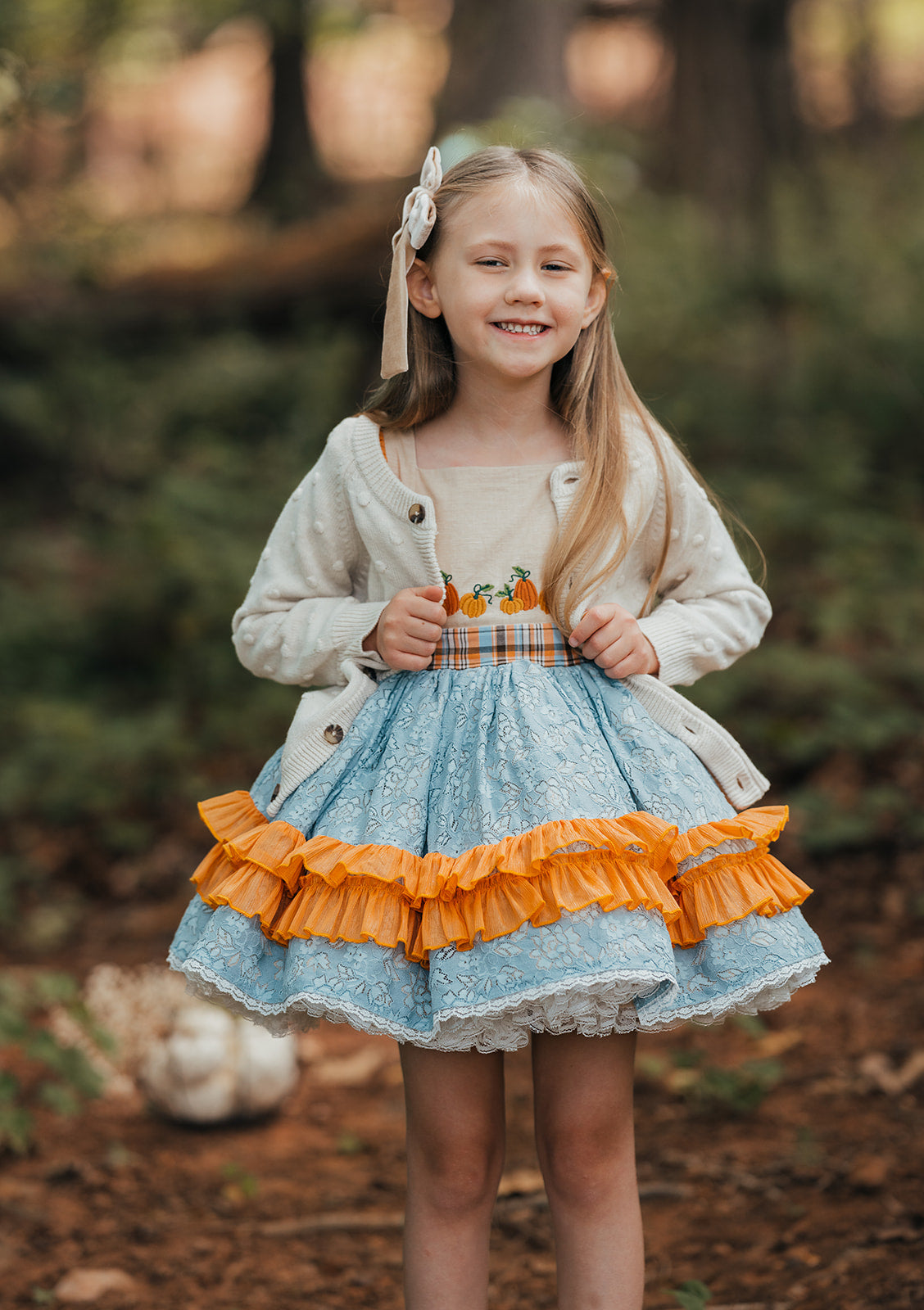 Rosie's Autumn Aestetic vintage lace petiskirt dress - READY TO SHIP