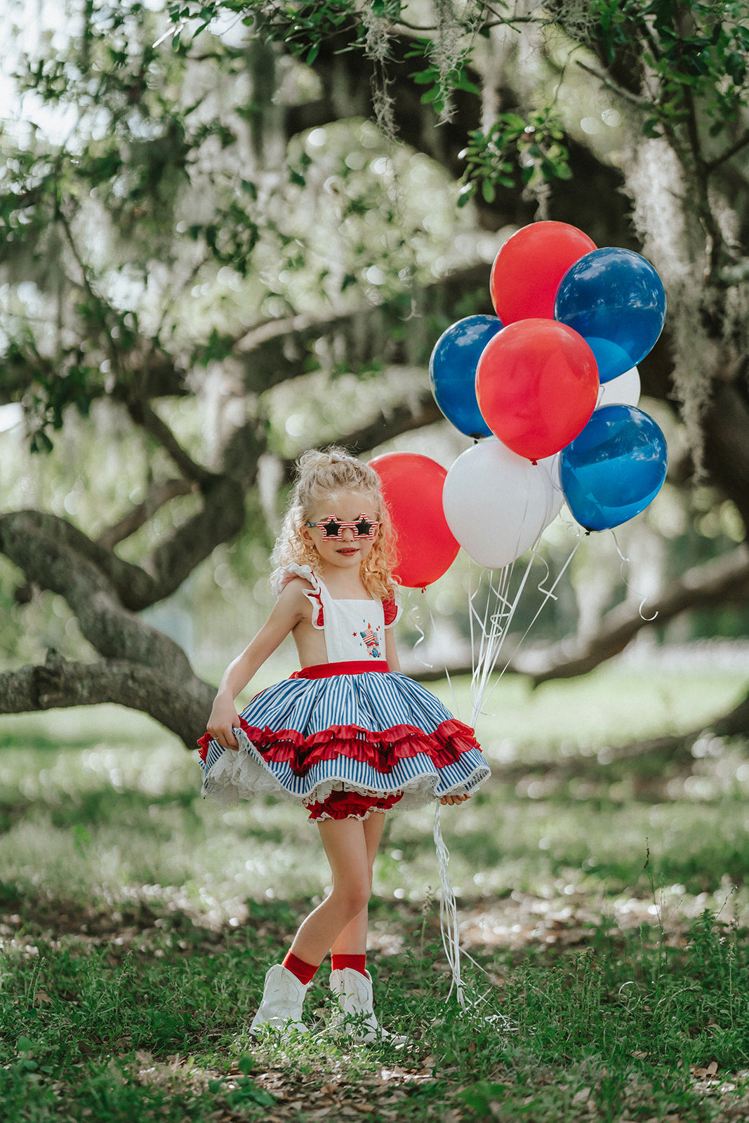 Gnome of the Brave Patriotic dress Ready To Ship