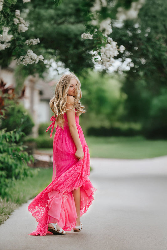 Coastal Sunset Rae Margaux Maxi High Low - PREORDER