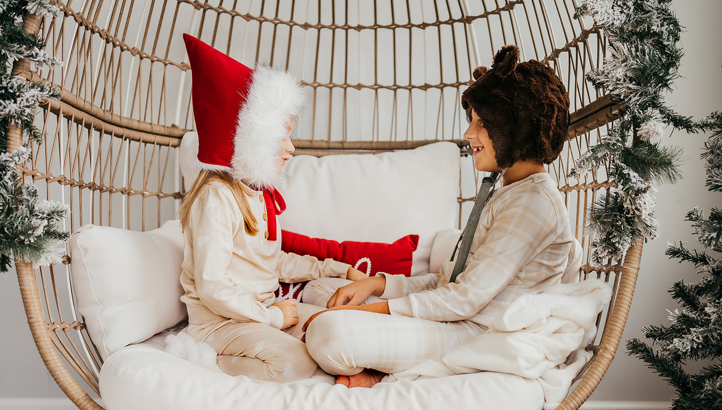 Cozy Winter Retreat- Sleigh ride PLAID - Girls/Boys set