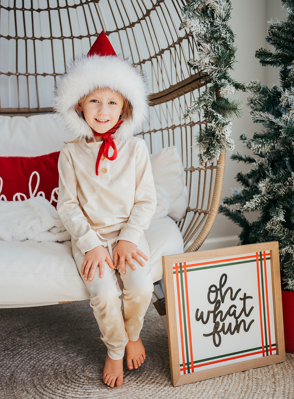 Cozy Winter Retreat- Snowy TREE Farm - Girls/Boys set