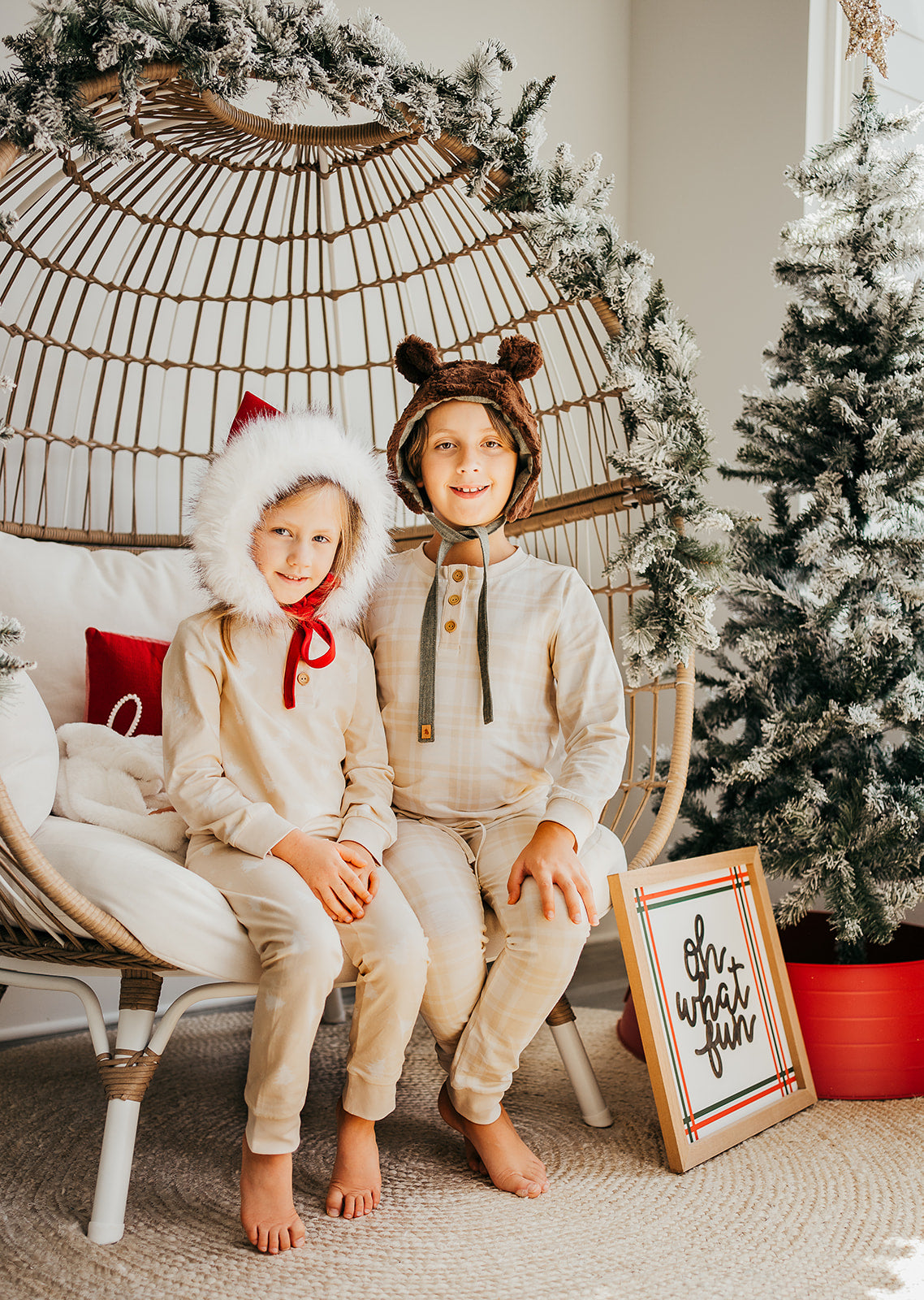 Cozy Winter Retreat- Snowy TREE Farm - Girls/Boys set