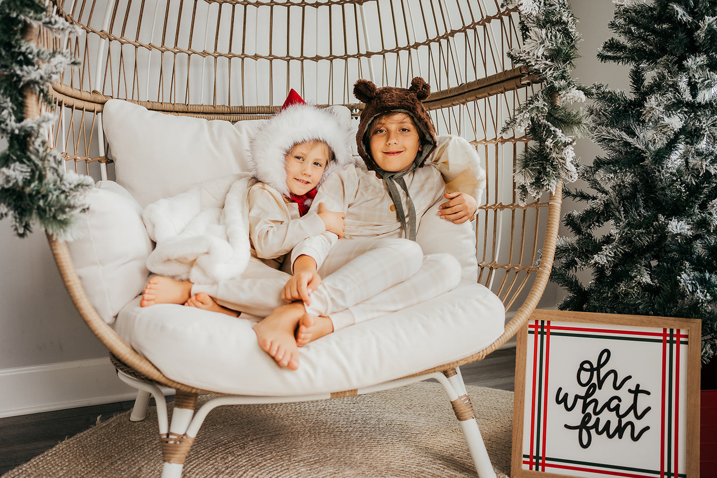 Cozy Winter Retreat- Snowy TREE Farm - Girls/Boys set