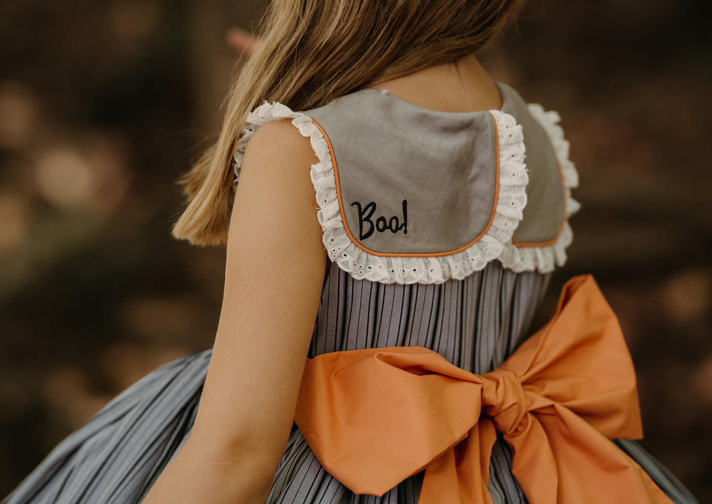Olivia's Eerie-sistible October Pettiskirt dress and blooms-READY TO SHIP