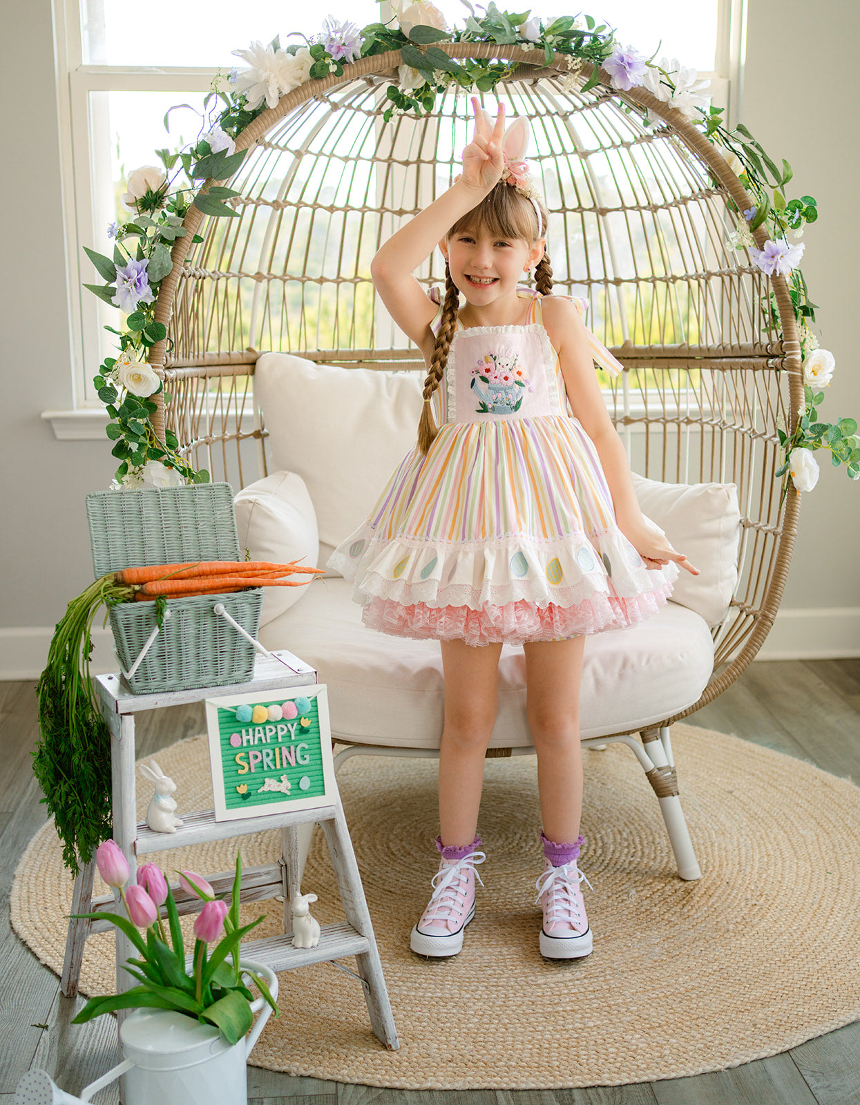 Pastel Meadow Heirloom Pettiskirt Dress - PREORDER